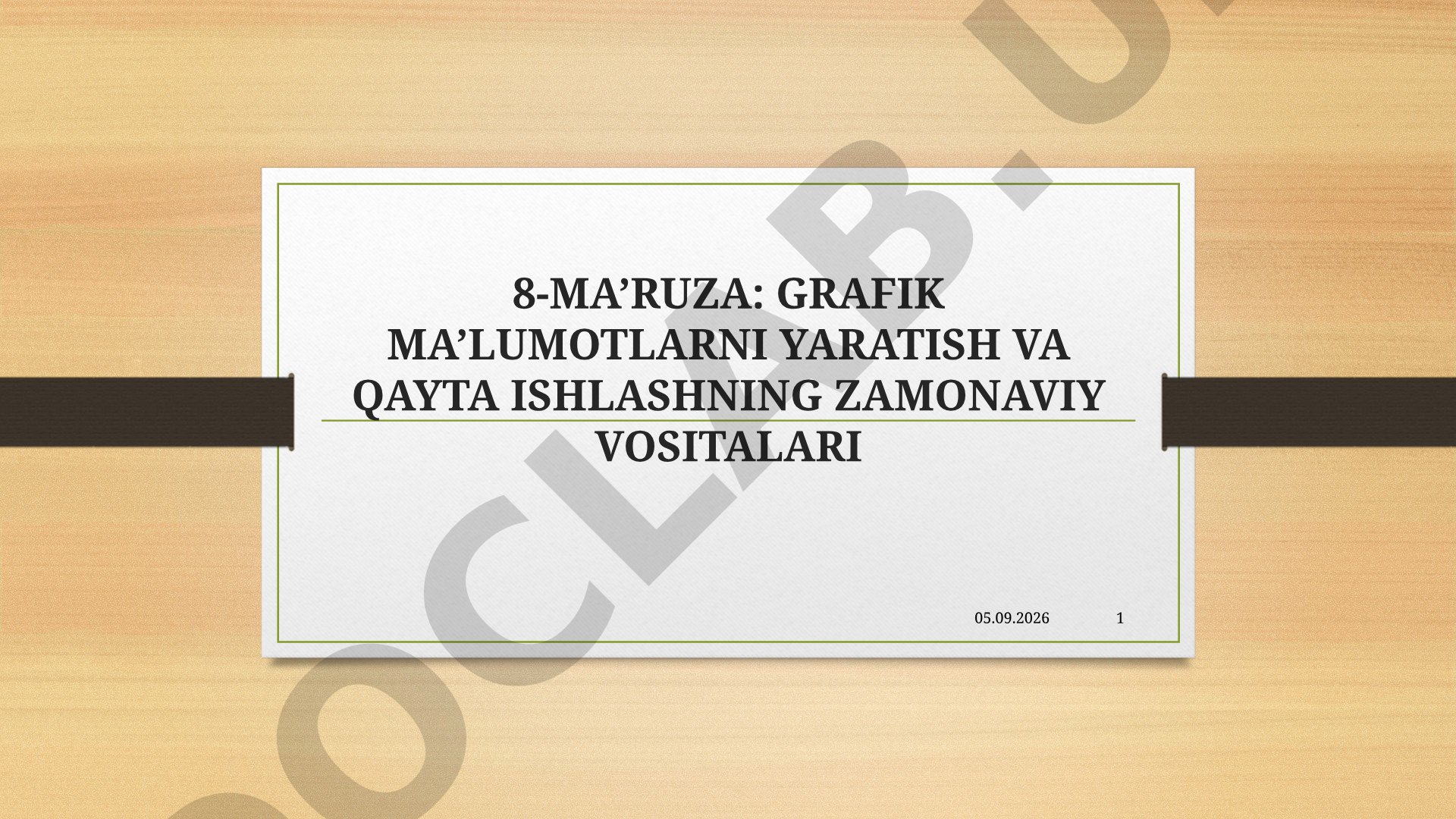 Grafik ma’lumotlarni yaratish va qayta ishlashning zamonaviy vositalari