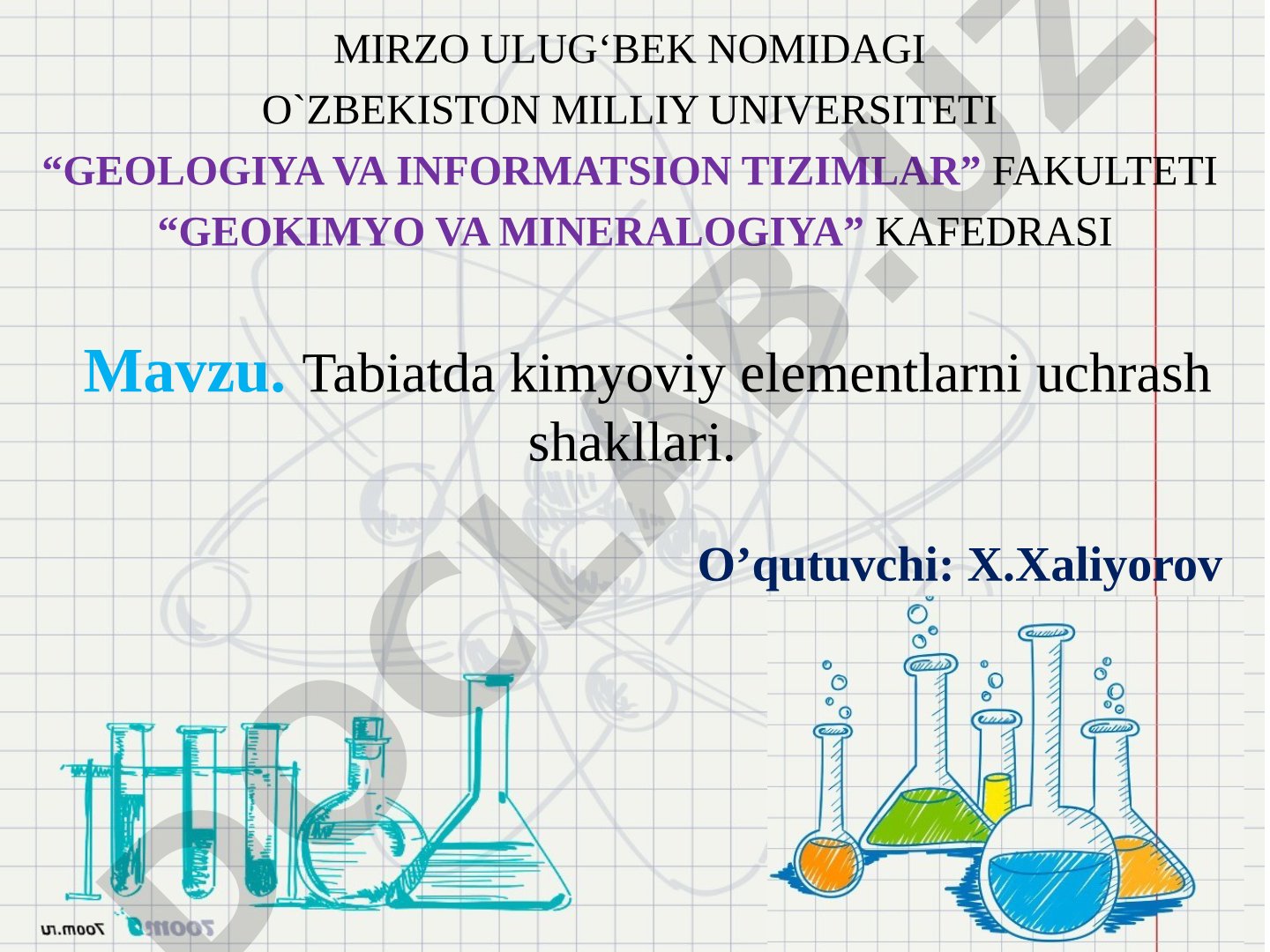 Tabiatda kimyoviy elementlarni uchrash shakllari