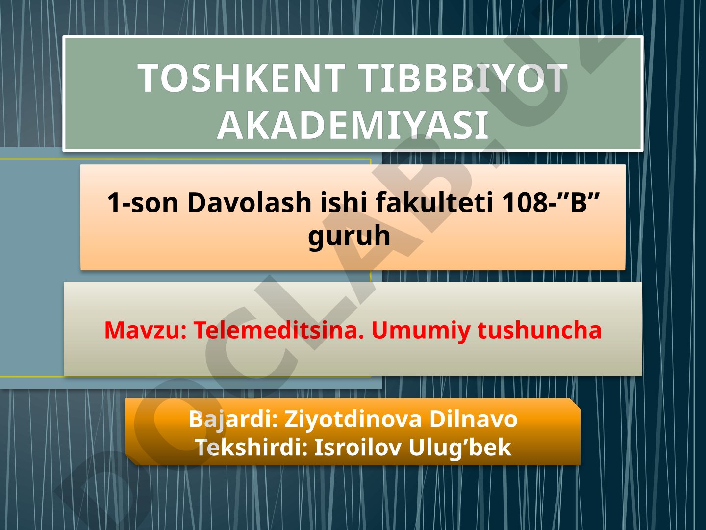 Telemeditsina. Umumiy tushuncha