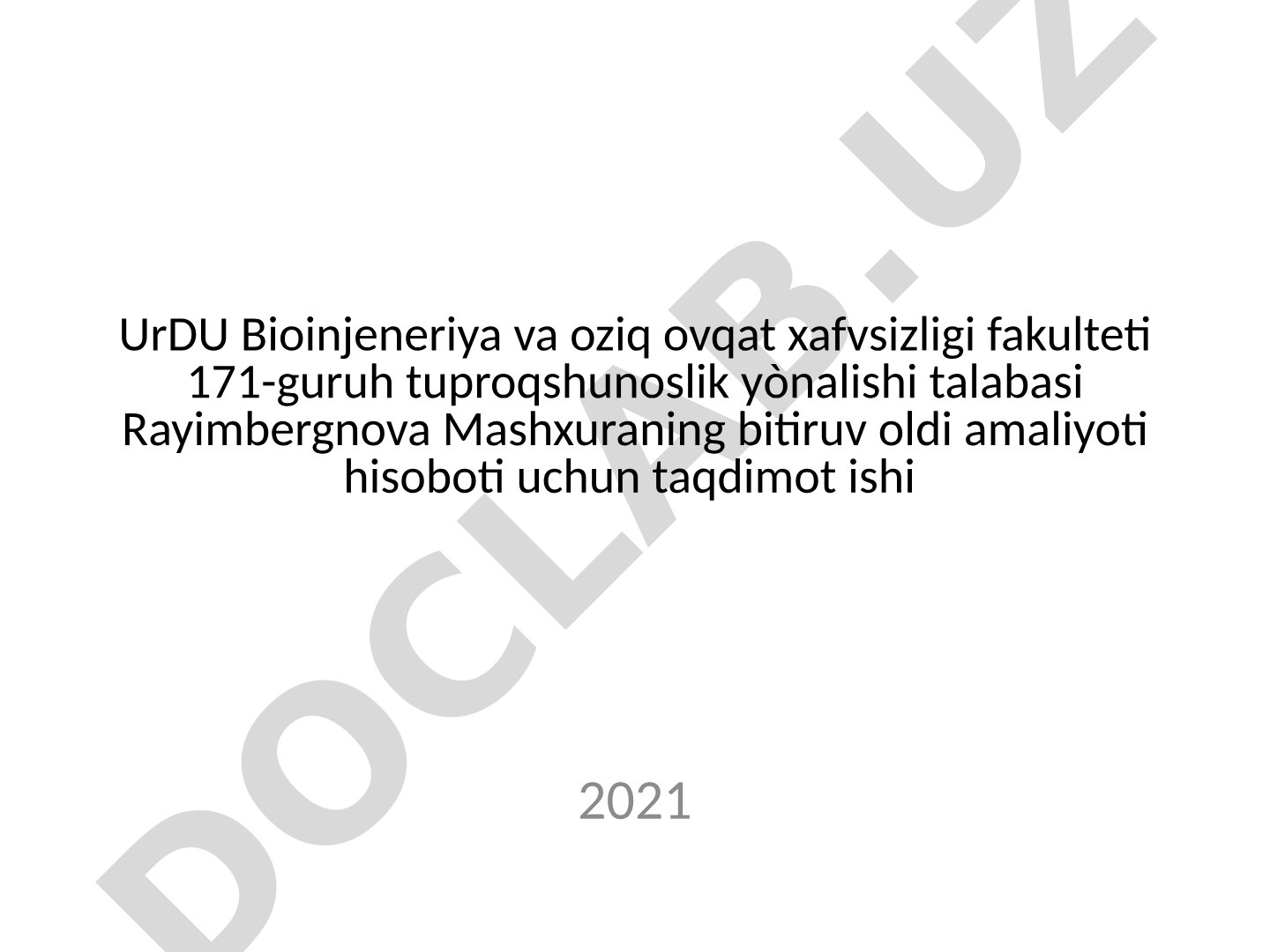Tuproqshunoslik va qishloq xo'jaligida innovatsion texnologiyalar