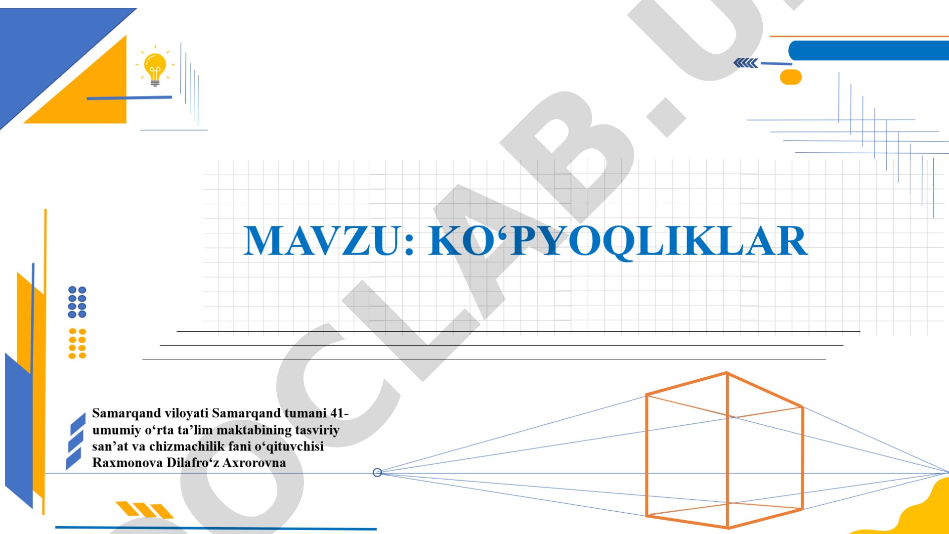 Ko'pyoqliklar: tetraedr, geksaedr, oktaedr