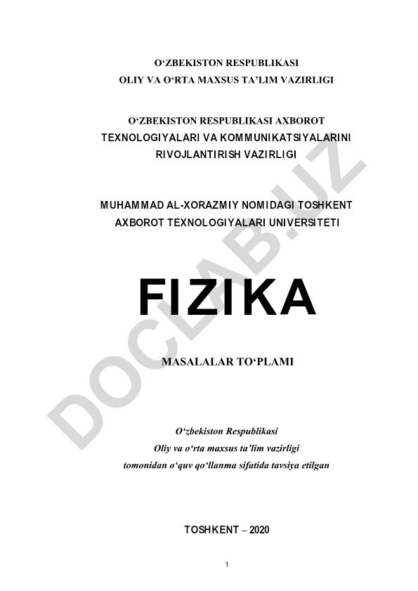 Fizikadan masalalar to'plami