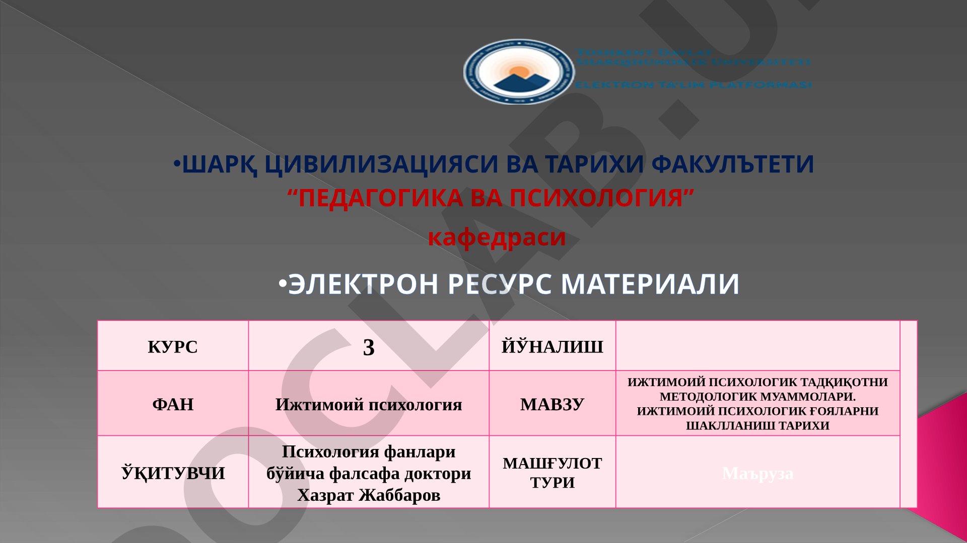 Ижтимоий психологик тадқиқотни методологик муаммолари. Ижтимоий психологик ғояларни шаклланиш тарихи