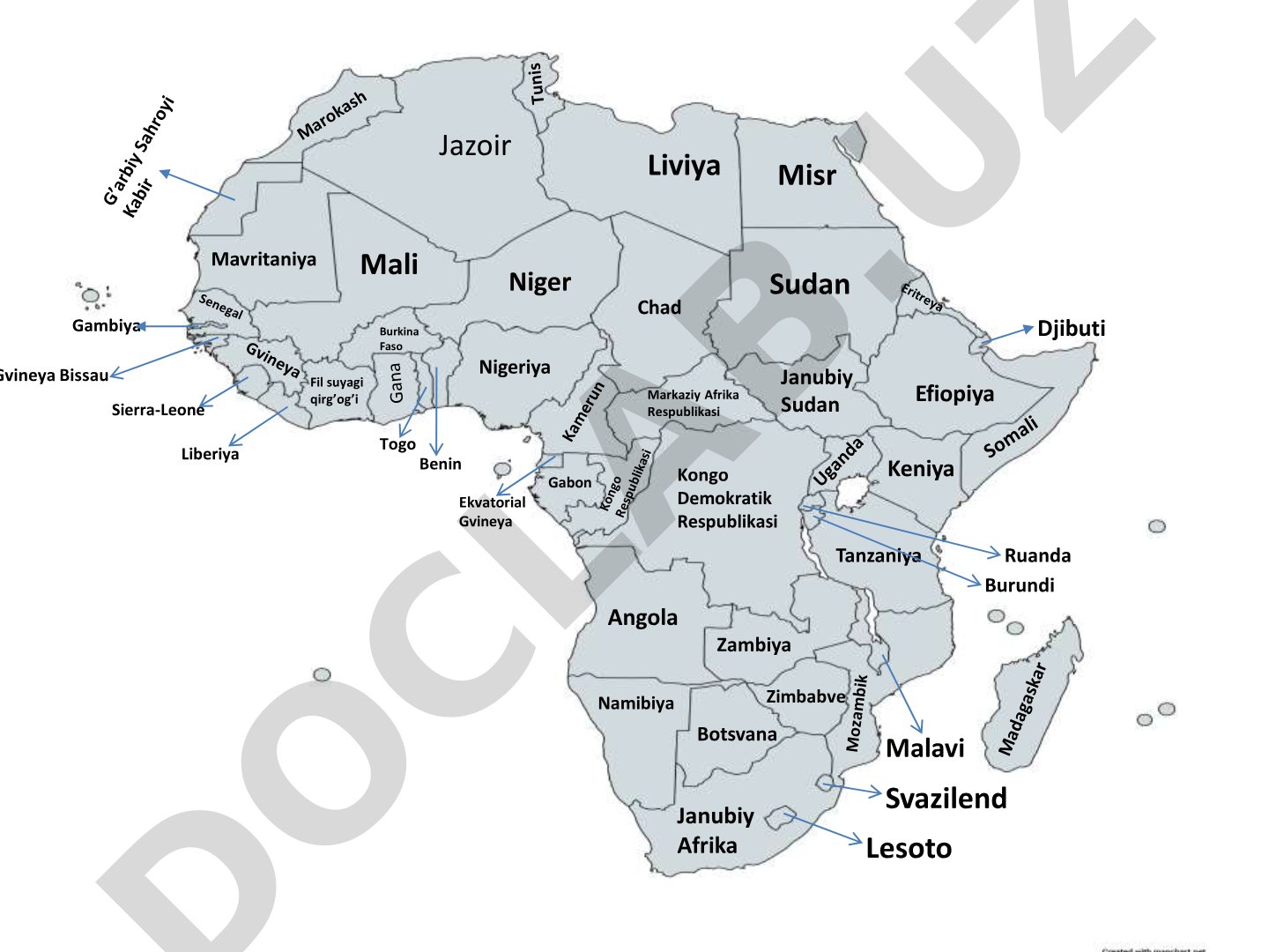 Afrika davlatlari ro'yxati