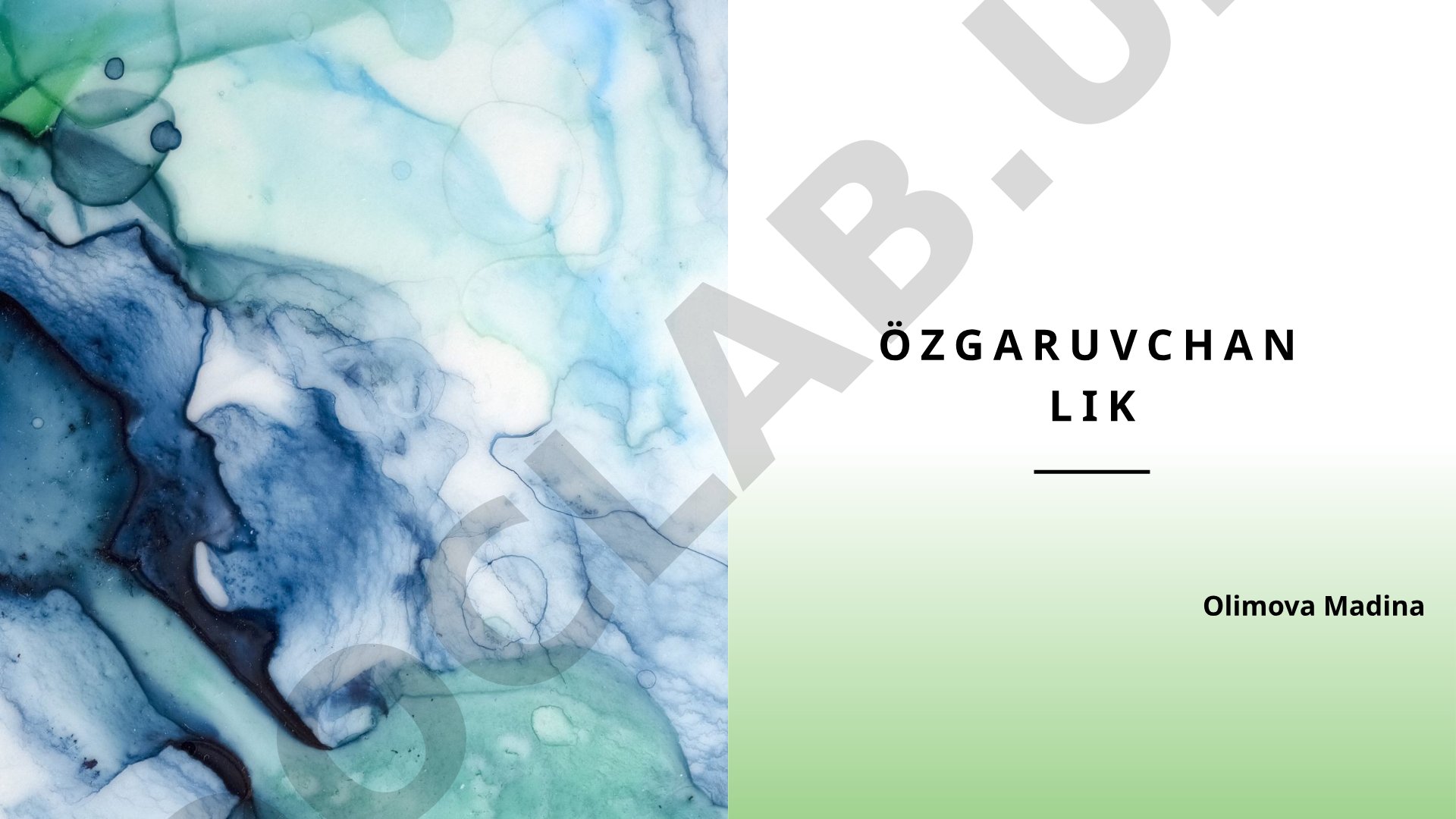 O’zgaruvchanlikning irsiy va irsiy bo’lmagan turlari, genotipik va kombinativ