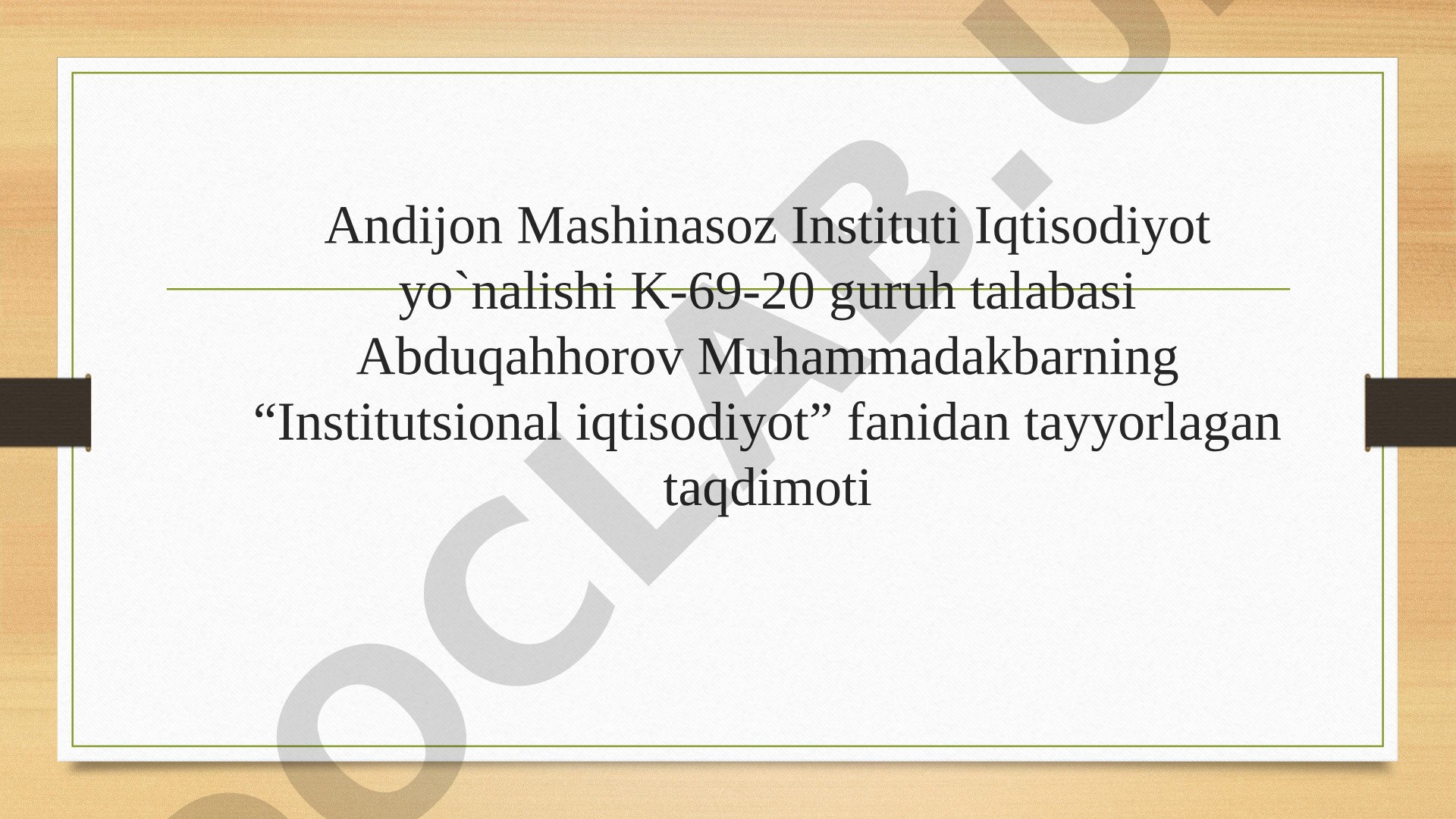 Me'yor va institutlarning o'zaro harakati