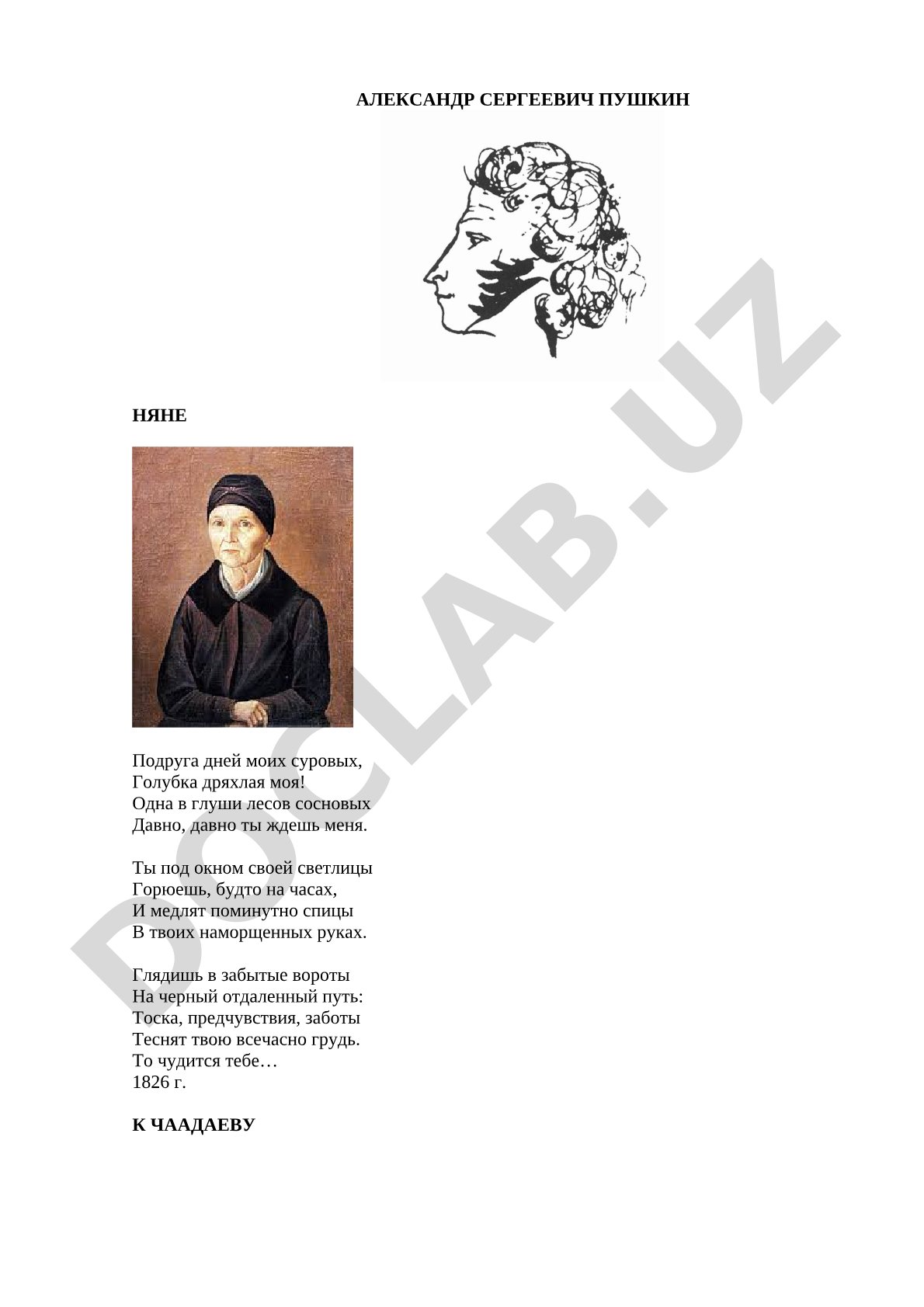 Стихотворения А.С. Пушкина