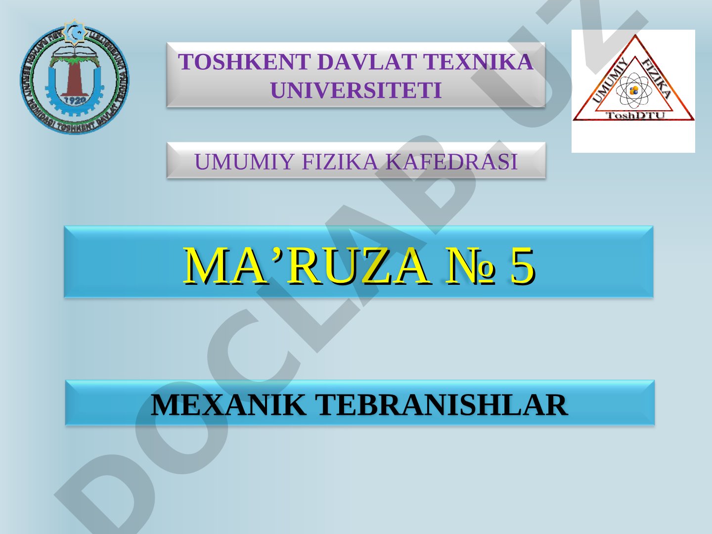 Mexanik tebranishlar