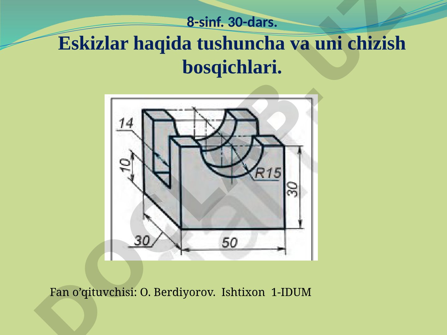 Eskizlar haqida tushuncha va uni chizish bosqichlari