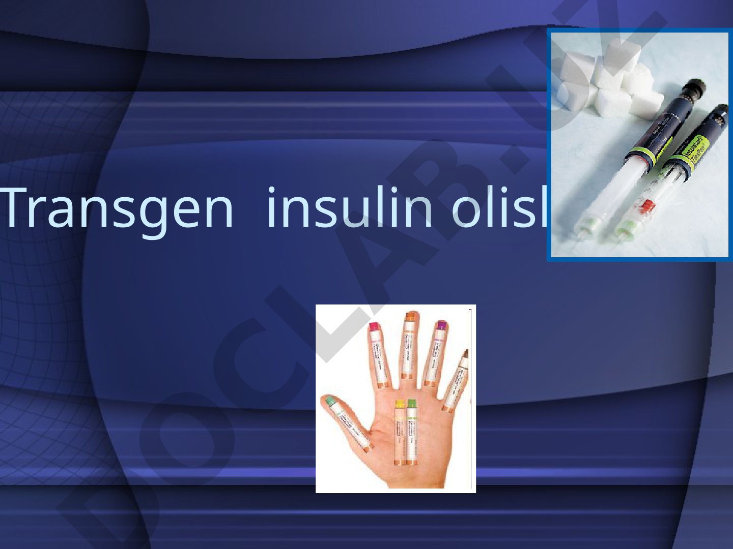 Transgen insulin olish, insulin turlari va ta'sir muddati haqida ma'lumot
