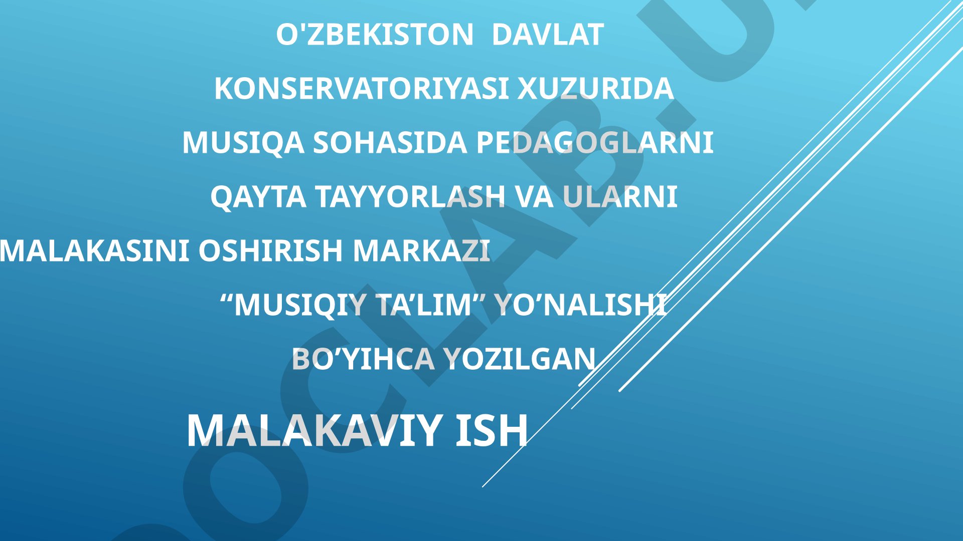 Musiqiy ta'lim yo'nalishi
