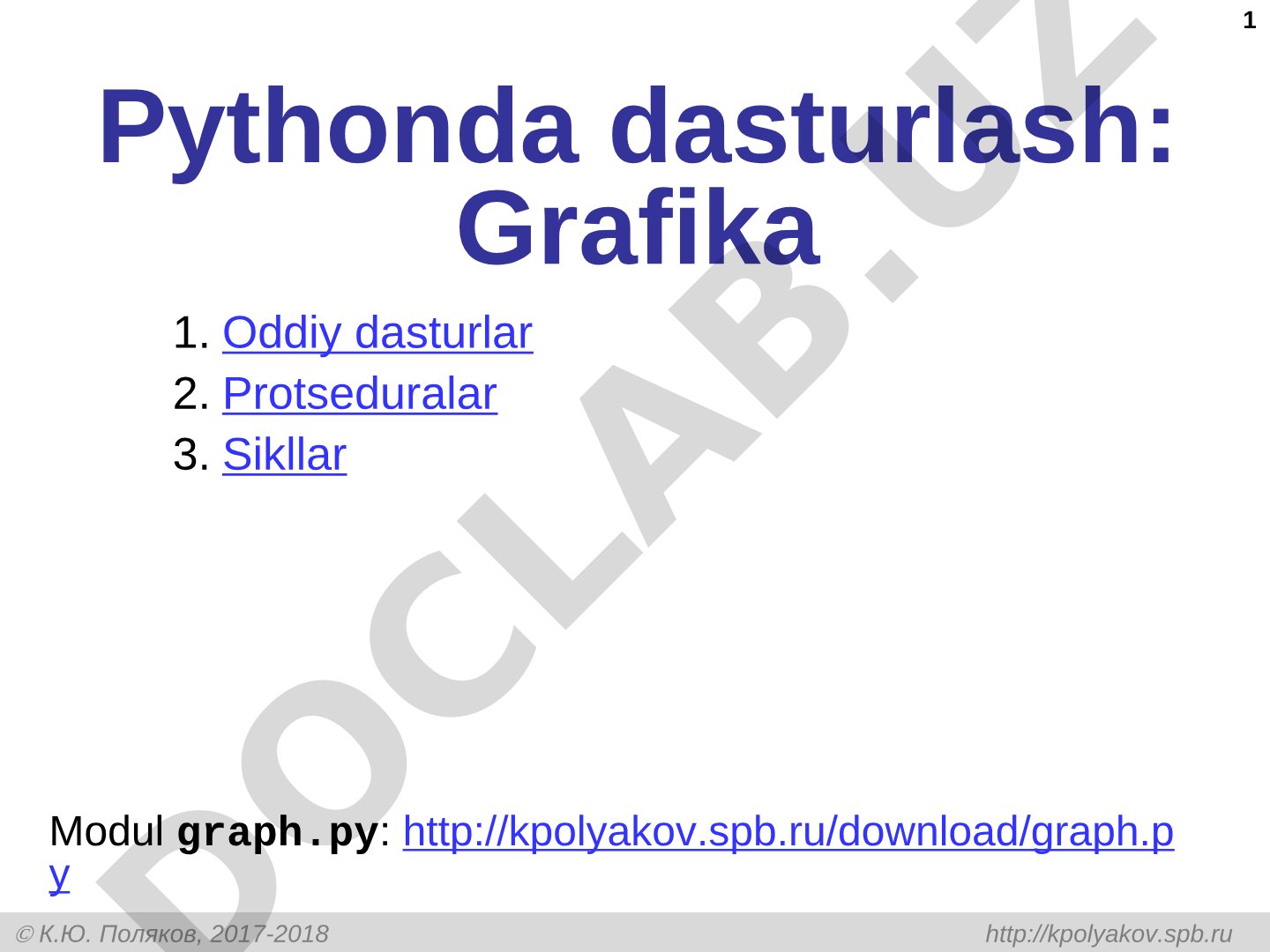Pythonda dasturlash: Grafika