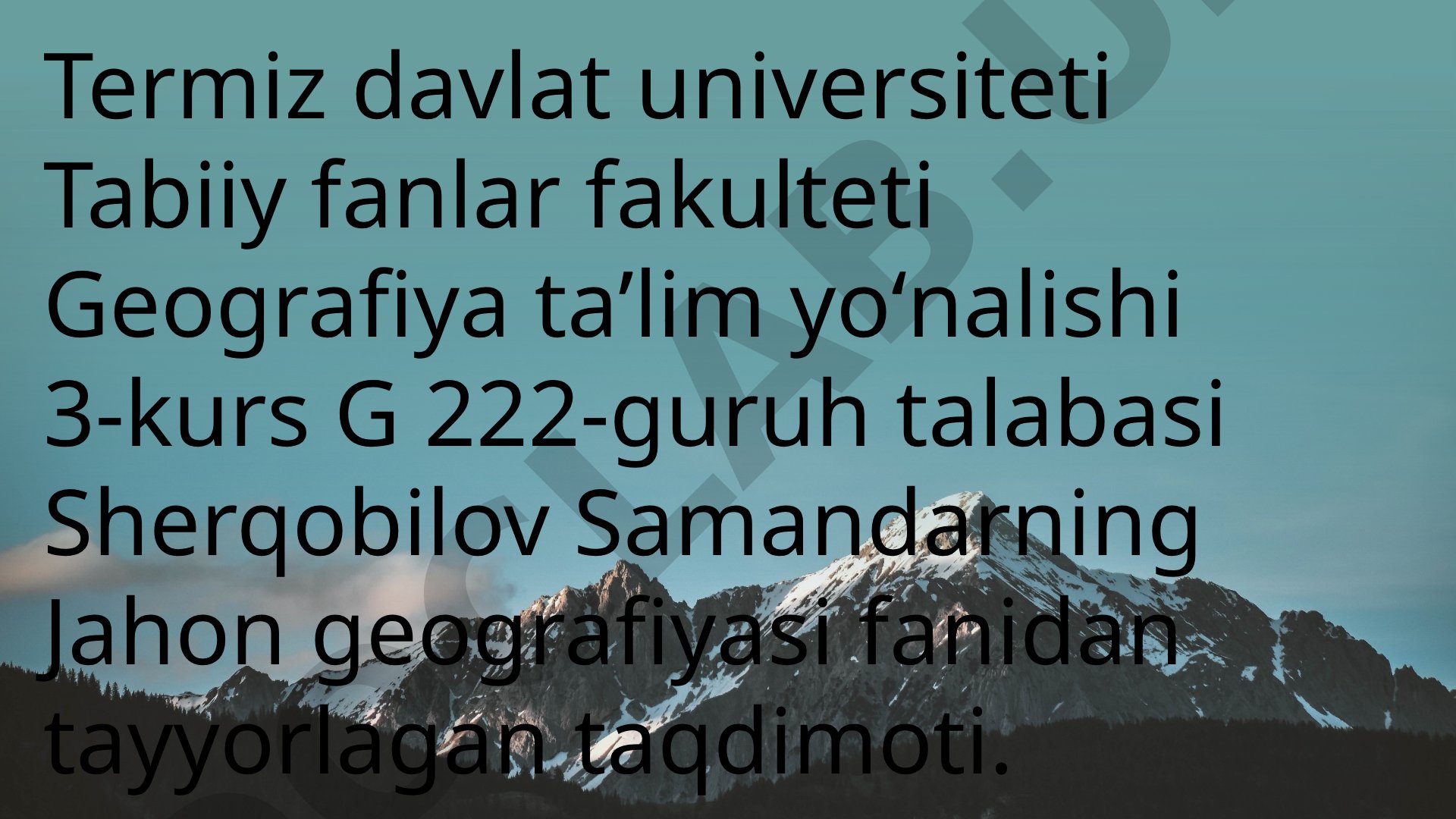 Fransiya orografiyasi va gidrografiyasi