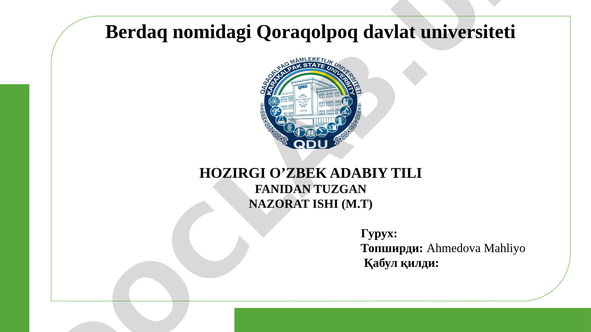 O’zbek tilining yozuv tizimlari taraqqiyoti