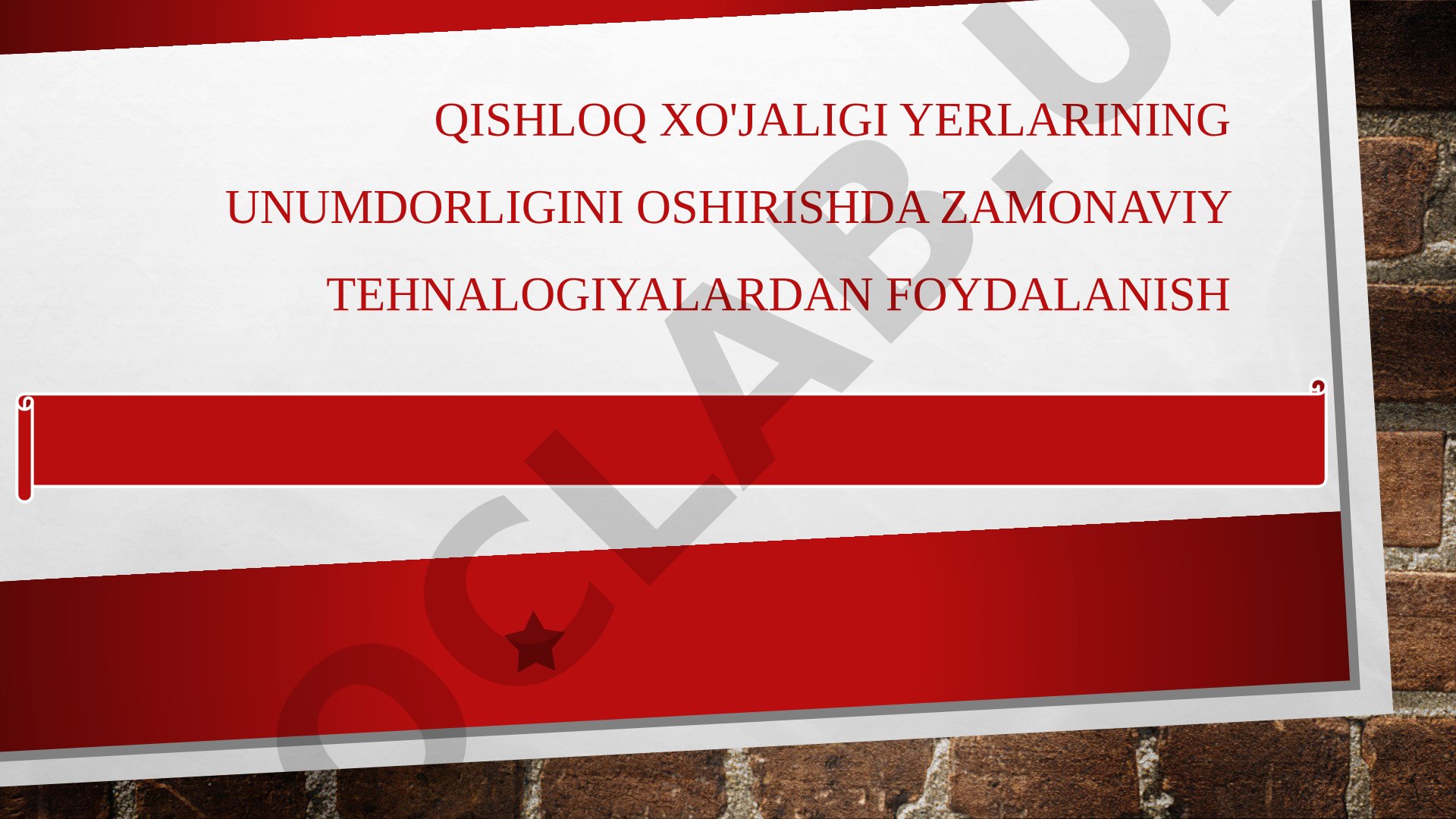 Qishloq xo'jaligi yerlarining unumdorligini oshirishda zamonaviy tehnalogiyalardan foydalanish
