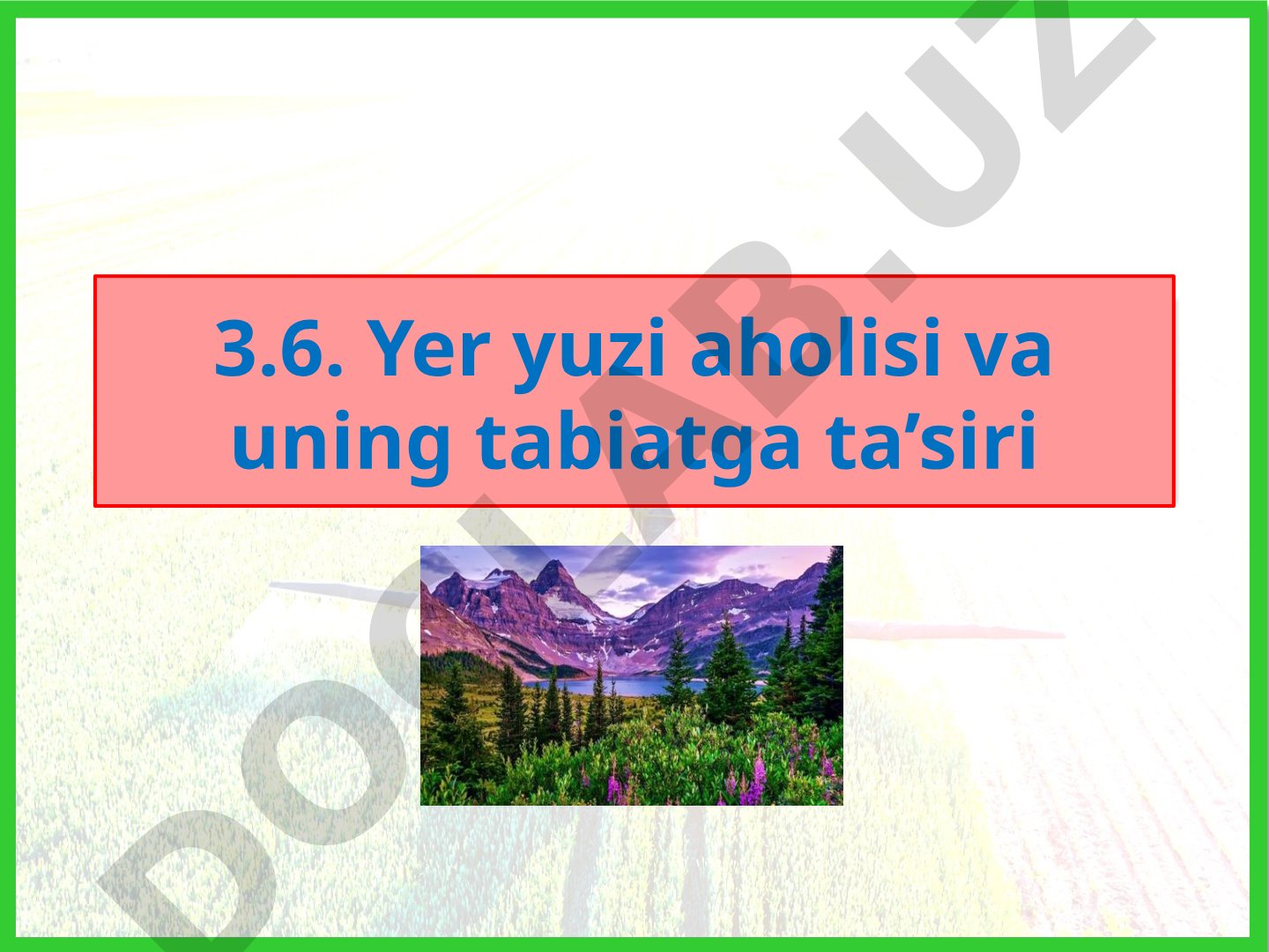 Geografik koordinatalar va yer yuzi aholisi