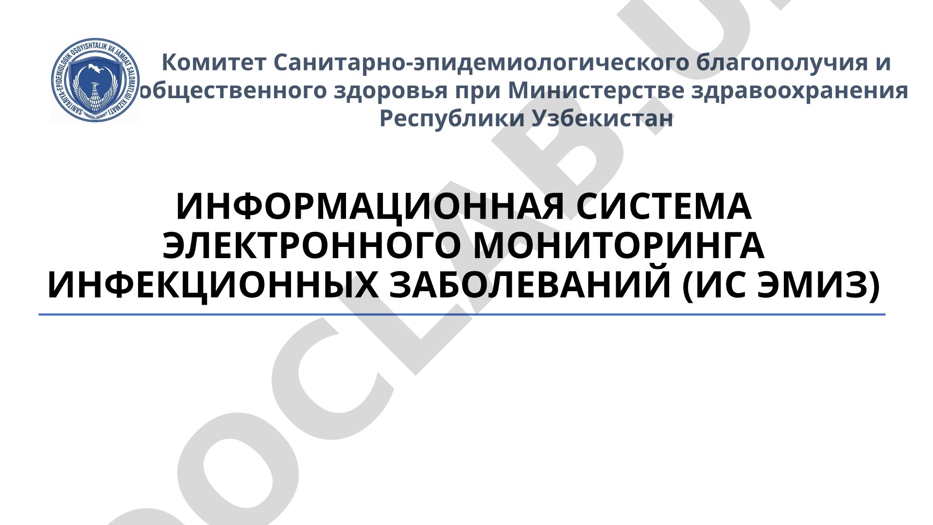 Информационная система электронного мониторинга инфекционных заболеваний (ИС ЭМИЗ)