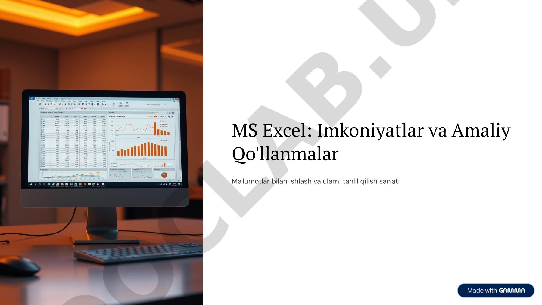 MS Excel: Imkoniyatlar va Amaliy Qo'llanmalar