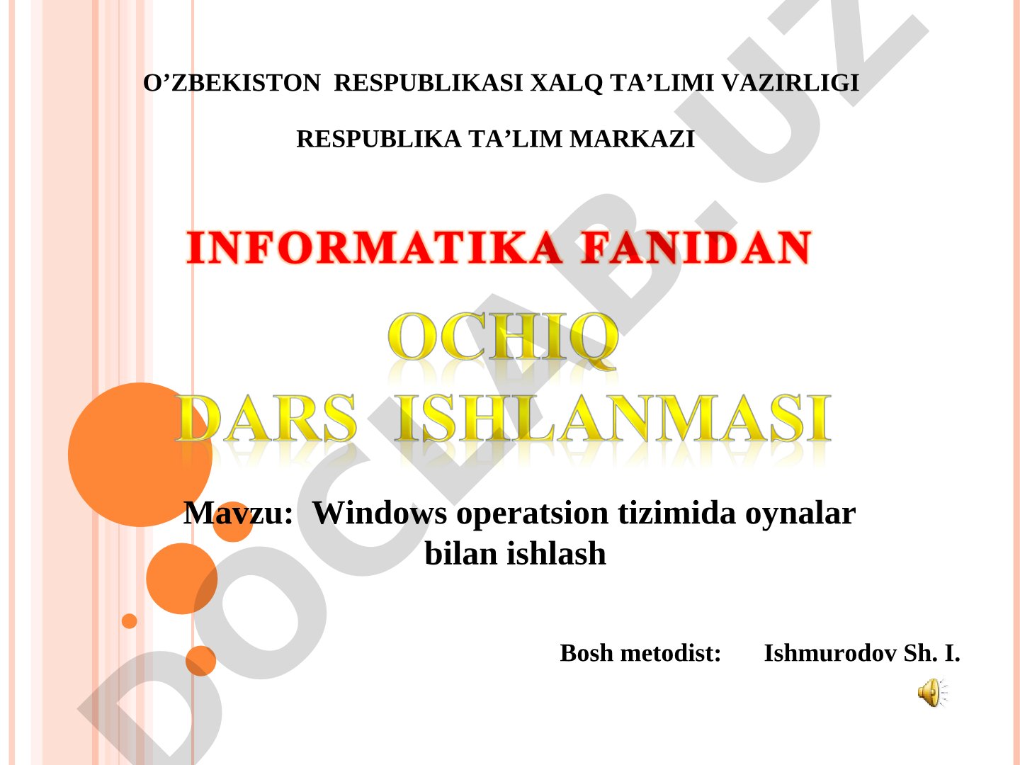Windows operatsion tizimida oynalar bilan ishlash