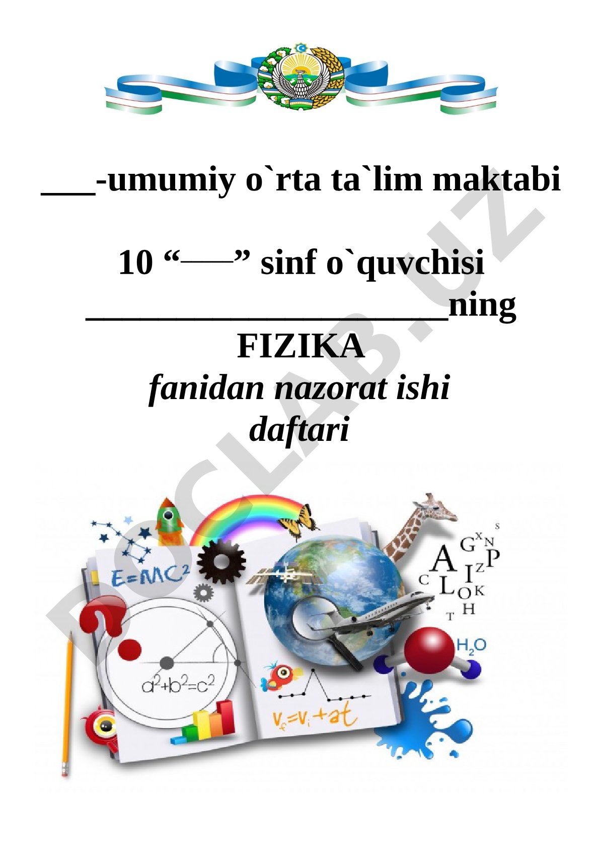 10-sinf fizika fanidan 1-chorak testlari