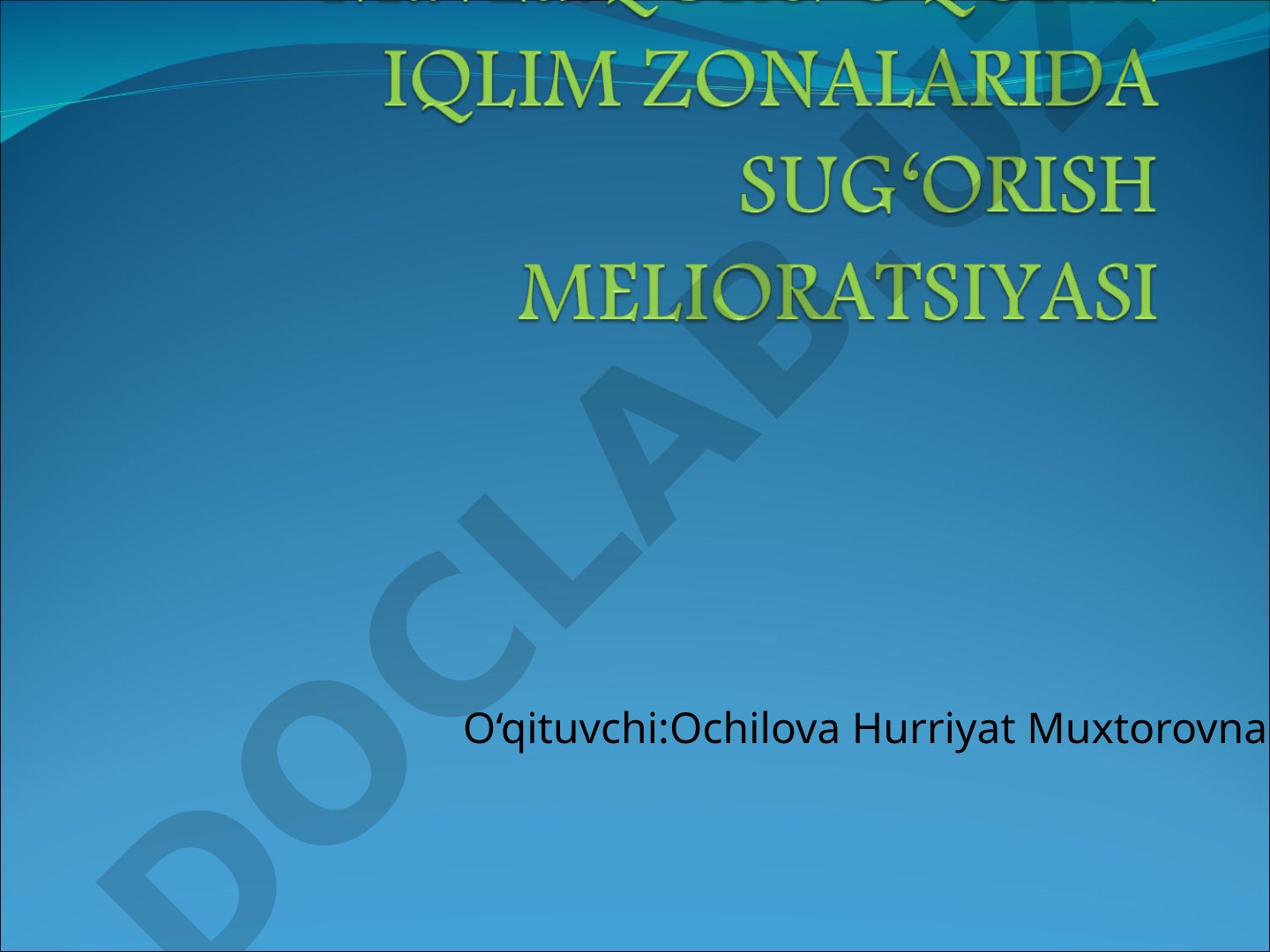 Sug‘orma dehqonchilik va uning tarqalishi