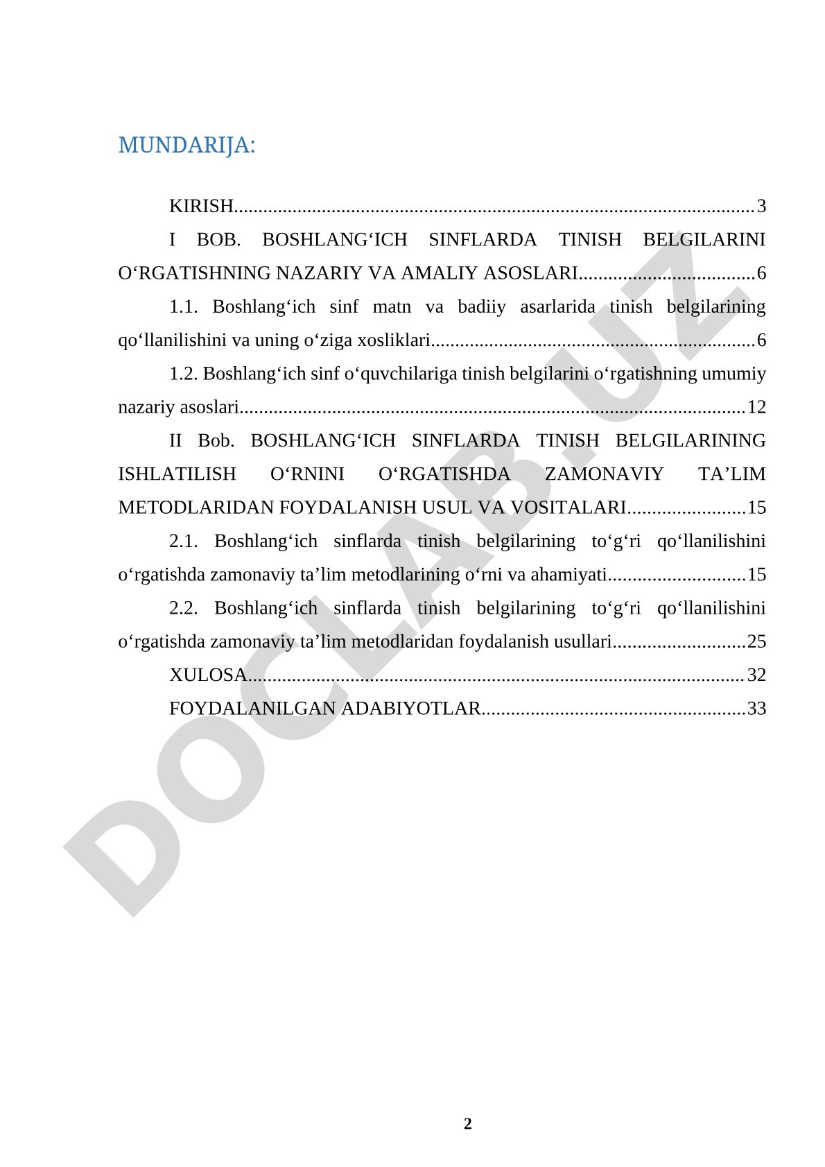 Boshlangʻich sinflarda matn va badiiy asarlarda tinish belgilarining ishlatilish oʻrni