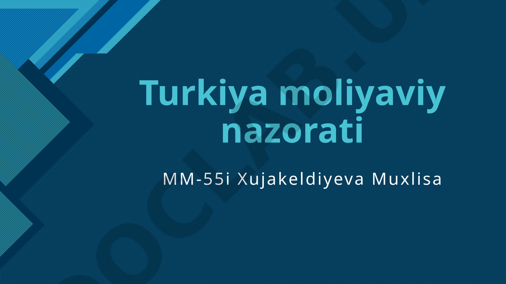Turkiya g'aznachilik va moliya vazirligi haqida taqdimot: tarixi, rahbari va