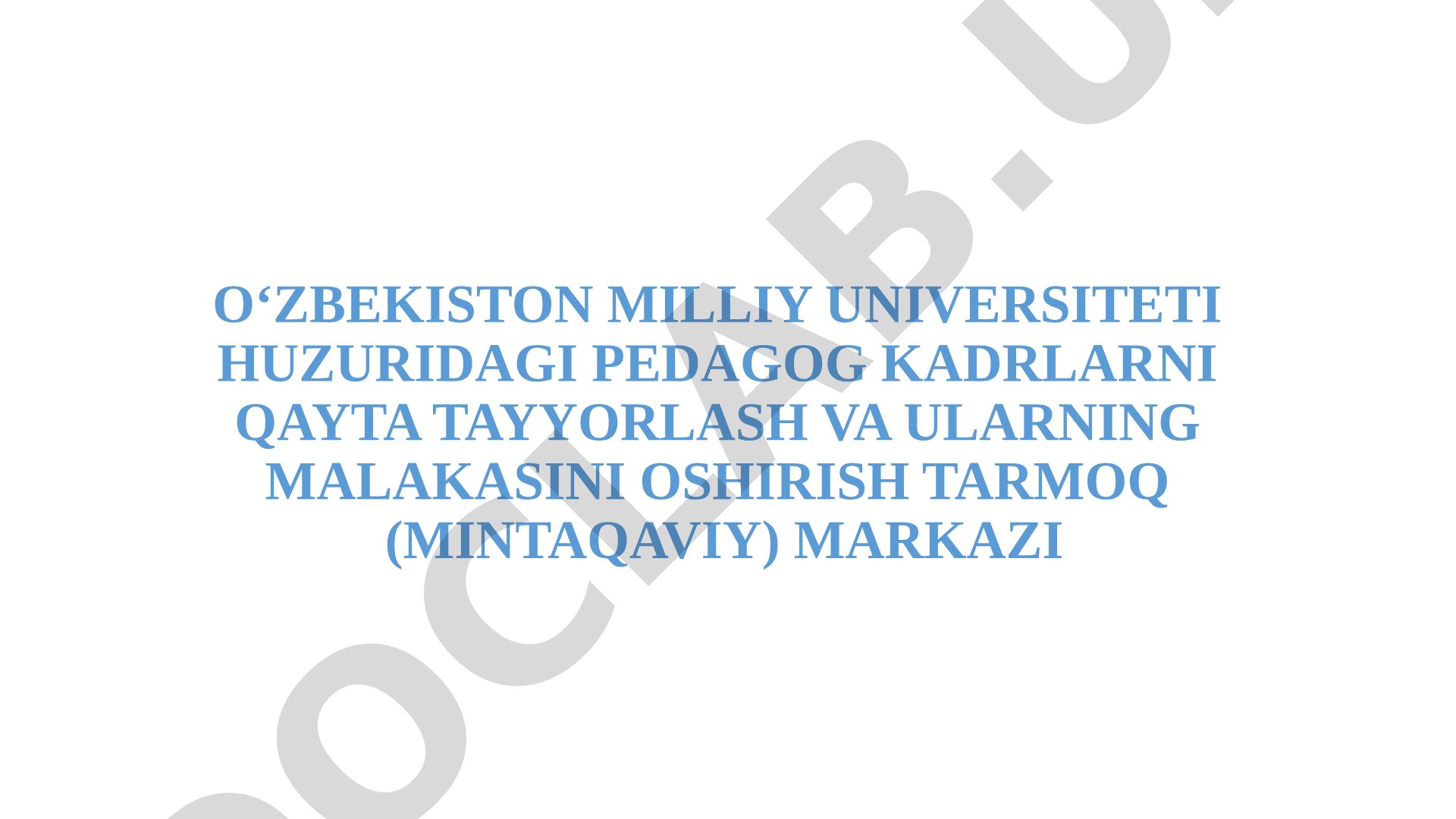 Ilmiy va innovatsion faoliyatni rivojlantirish moduli