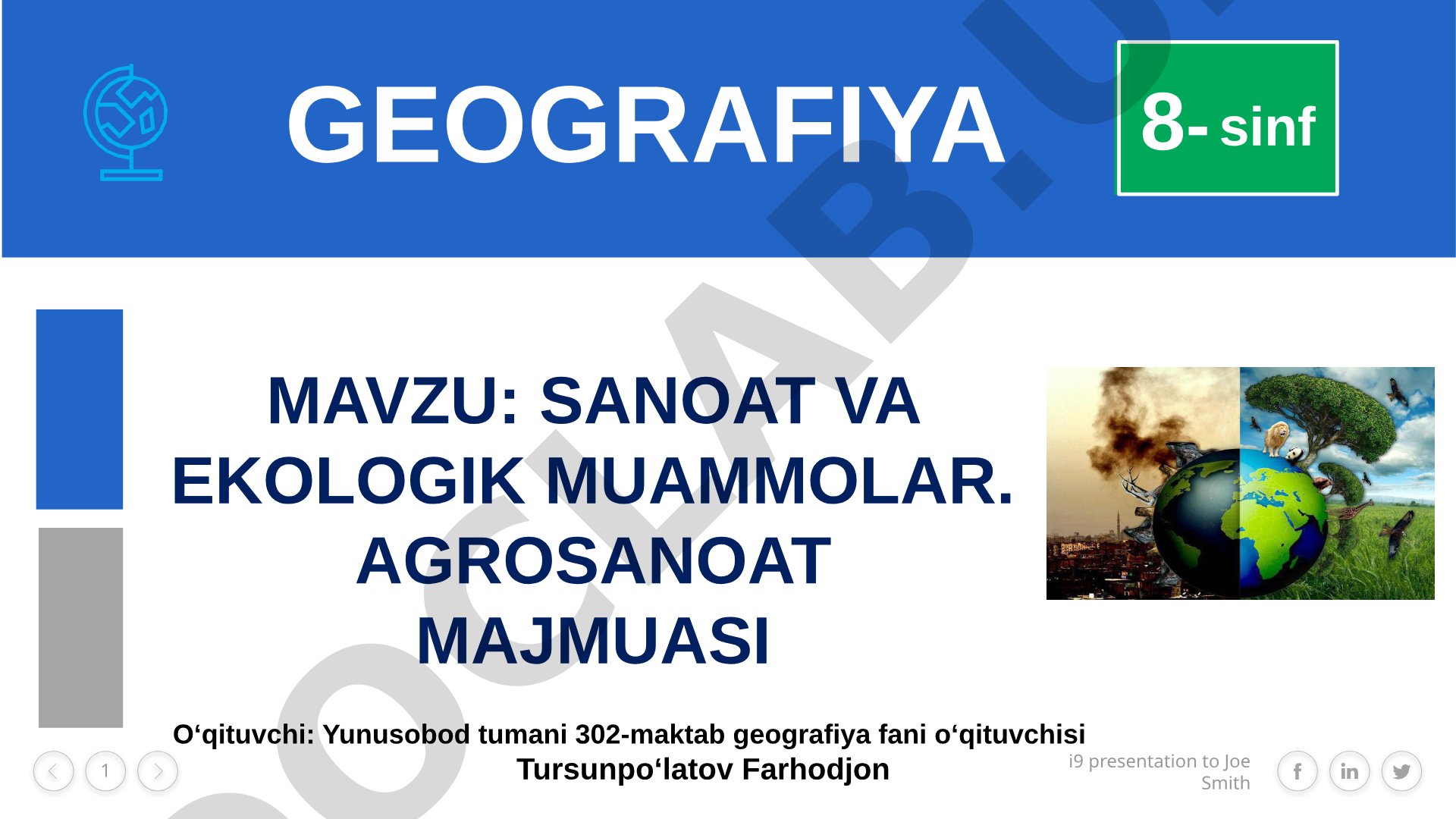 SANOAT VA EKOLOGIK MUAMMOLAR. AGROSANOAT MAJMUASI