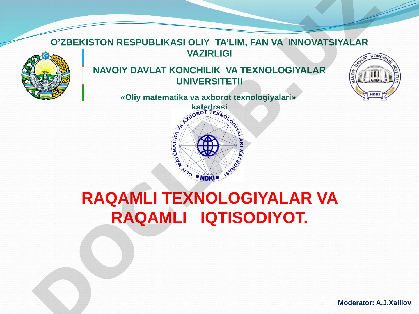 Raqamli texnologiyalar va raqamli iqtisodiyot