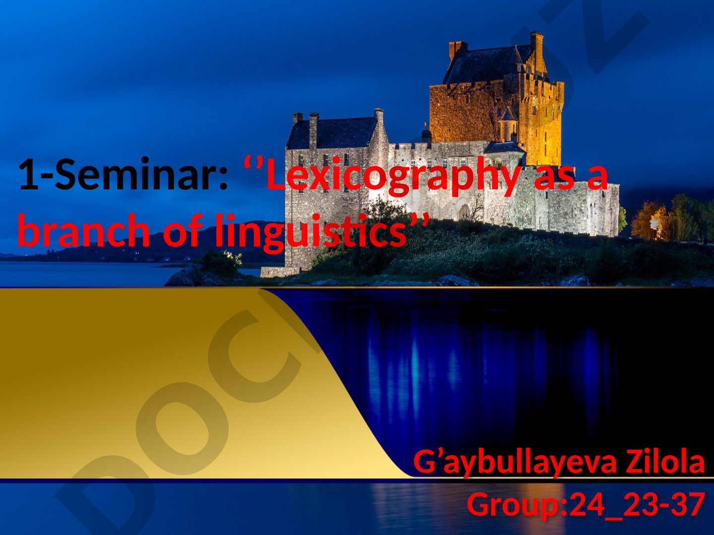 Lexicography as a branch of linguistics