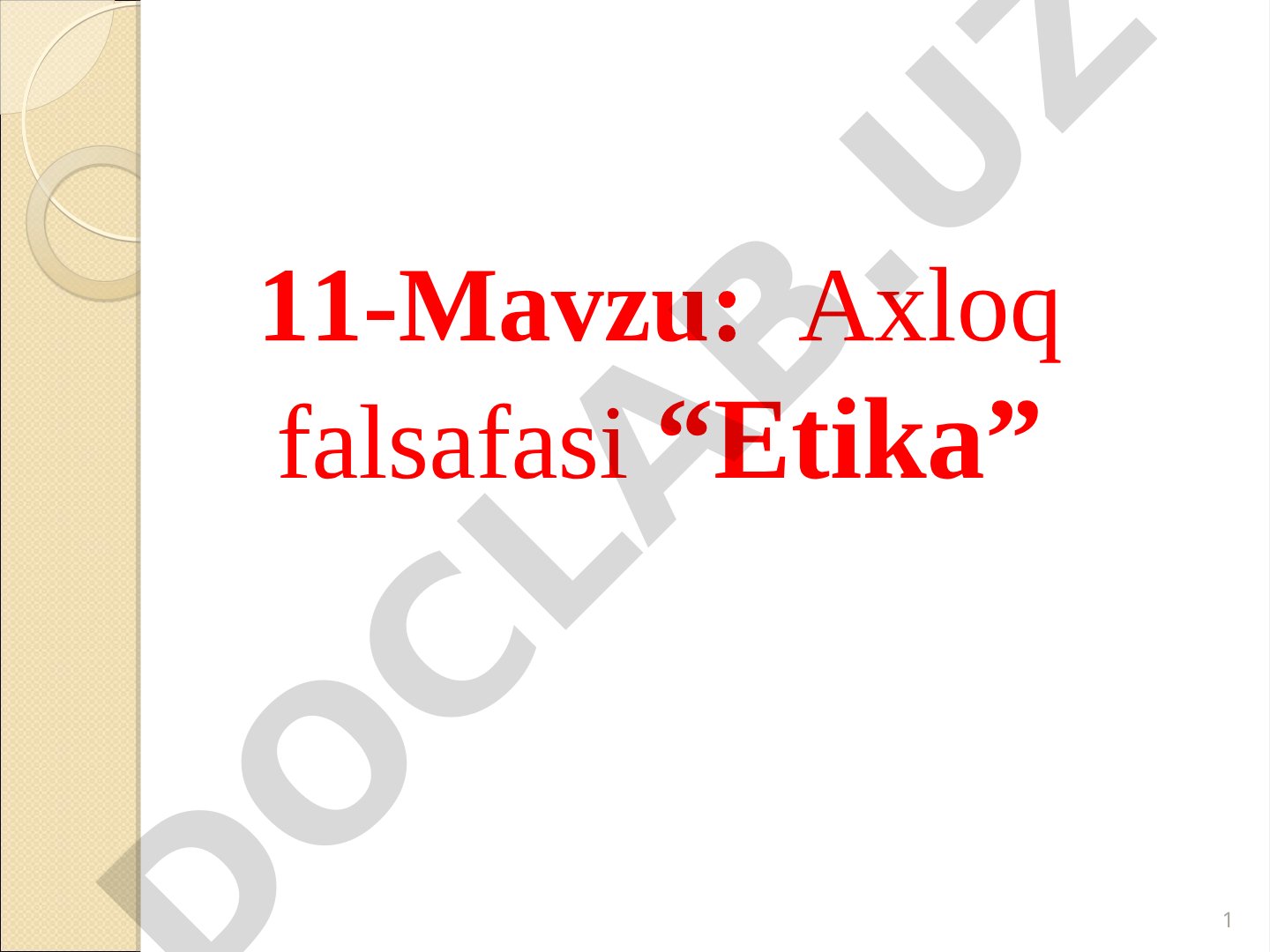 Axloq falsafasi “Etika”