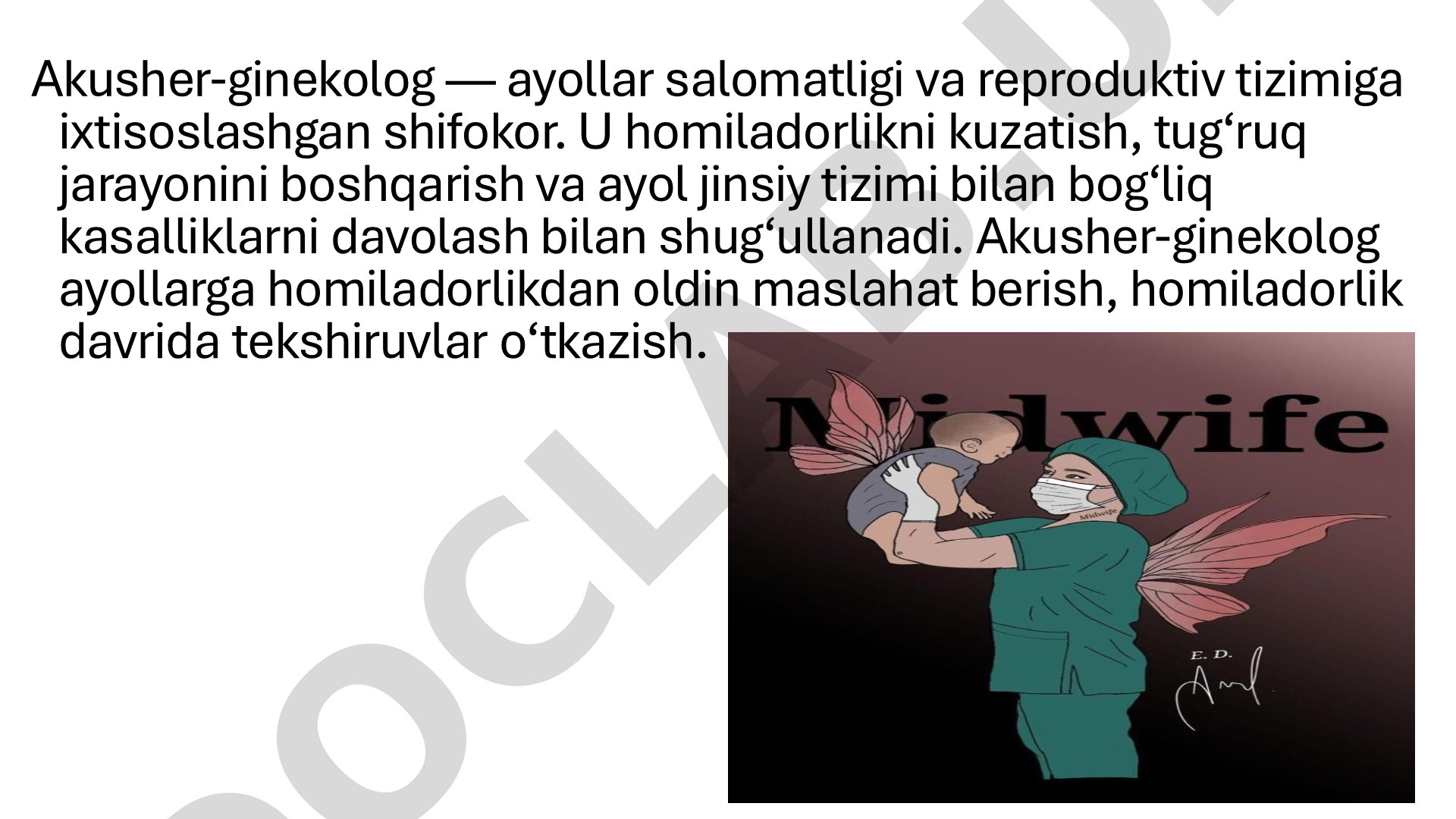 Akusher-ginekologning mehnat gigiyenasi va kasb kasalliklari