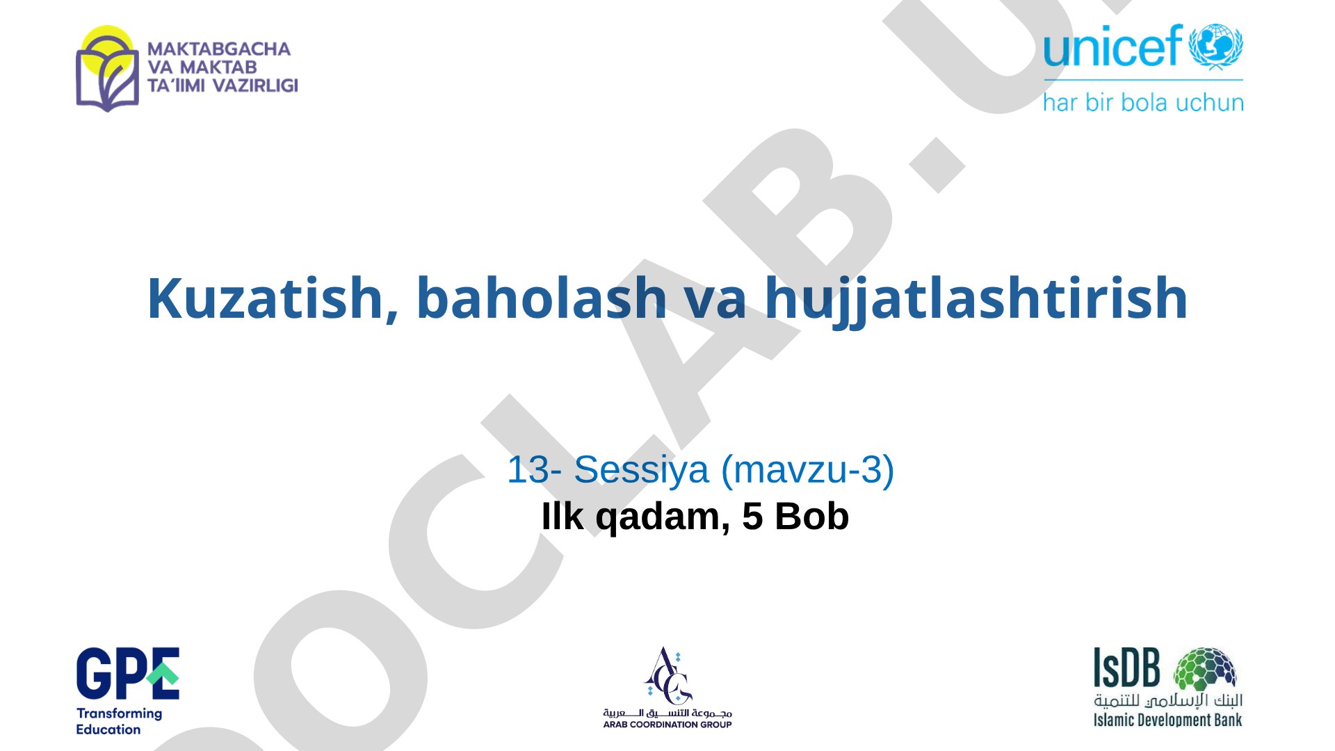 Kuzatish, baholash va hujjatlashtirish
