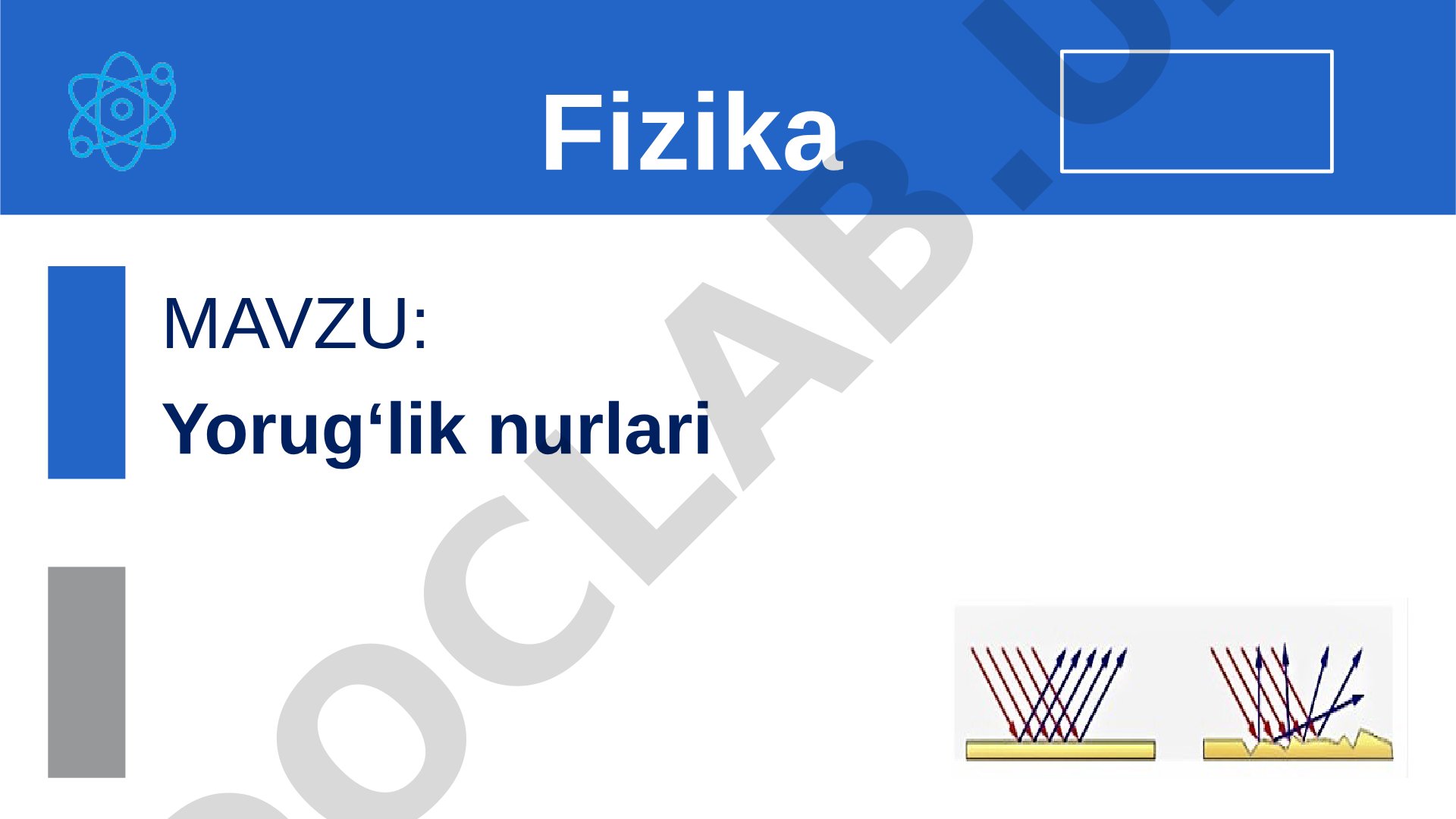 Yorug'likning qaytish va sinish qonunlari, to'la ichki qaytish, linzalar haqida fizika
