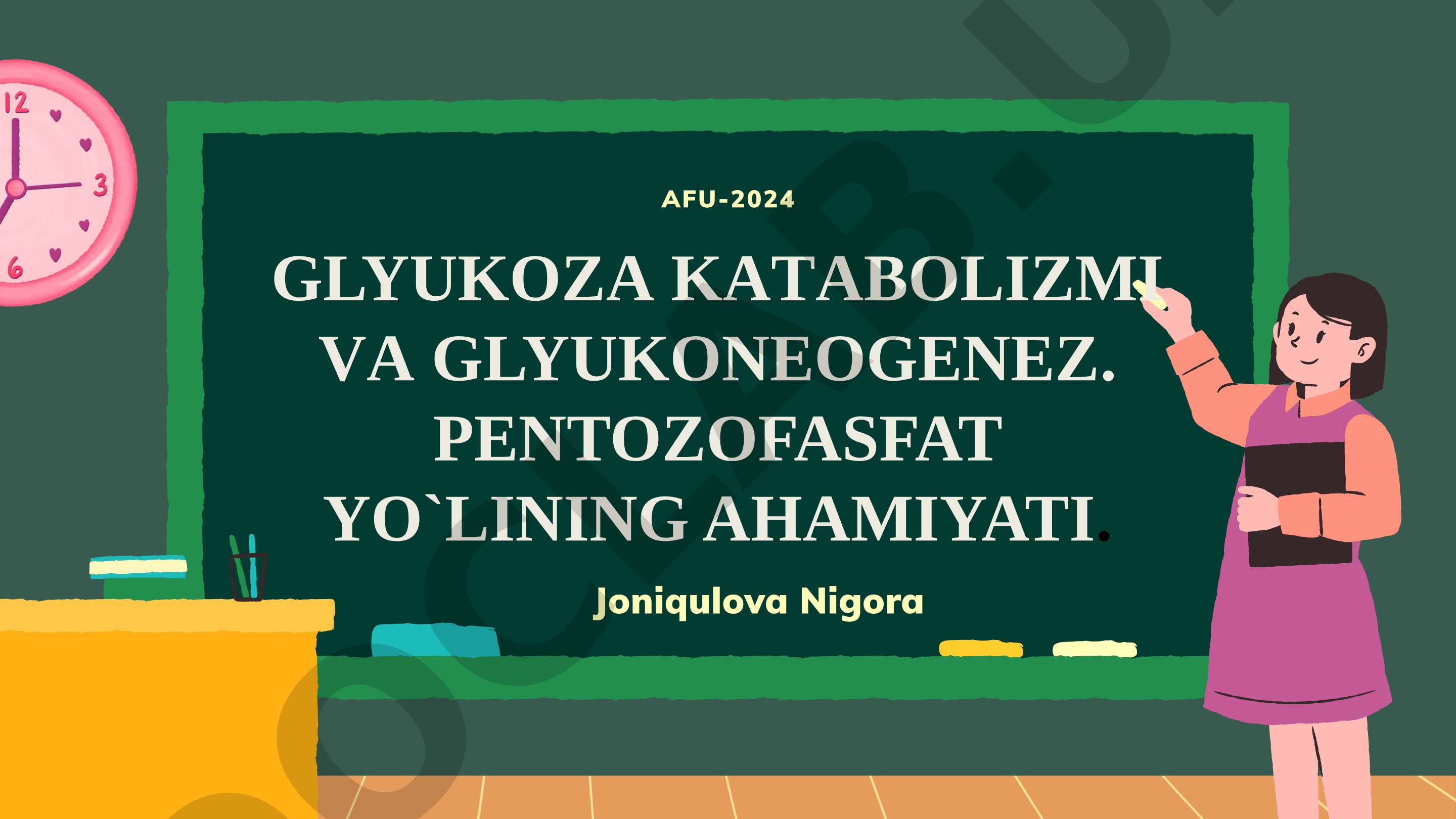 Glyukoza katabolizmi va glyukoneogenez. Pentozofasfat yo'lining ahamiyati