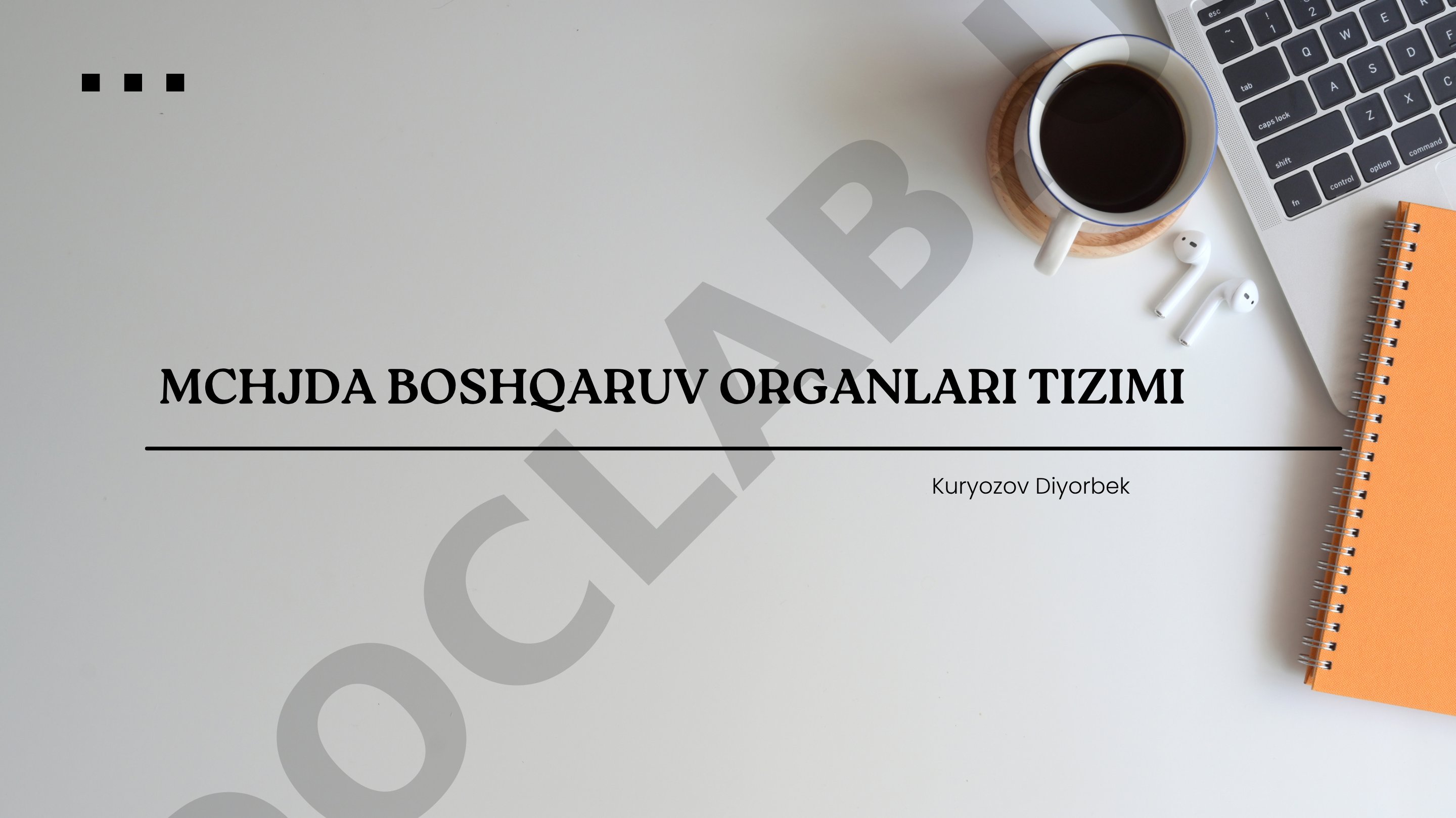 MChJda boshqaruv organlari tizimi