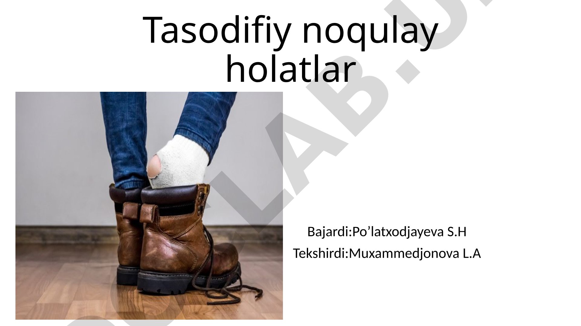 Tasodifiy noqulay holatlar va kechirim so'rash iboralari