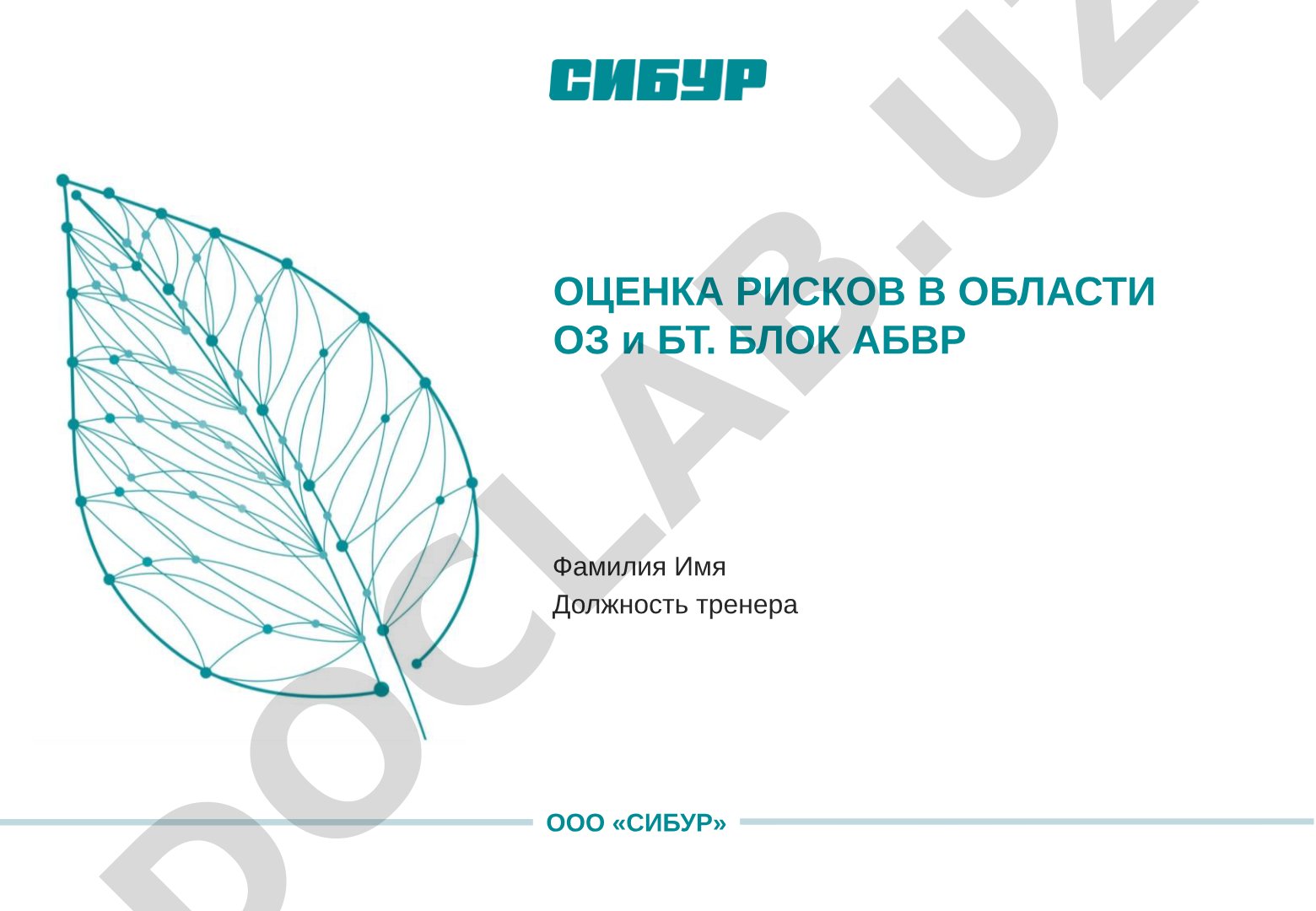 Оценка рисков в области ОЗ и БТ