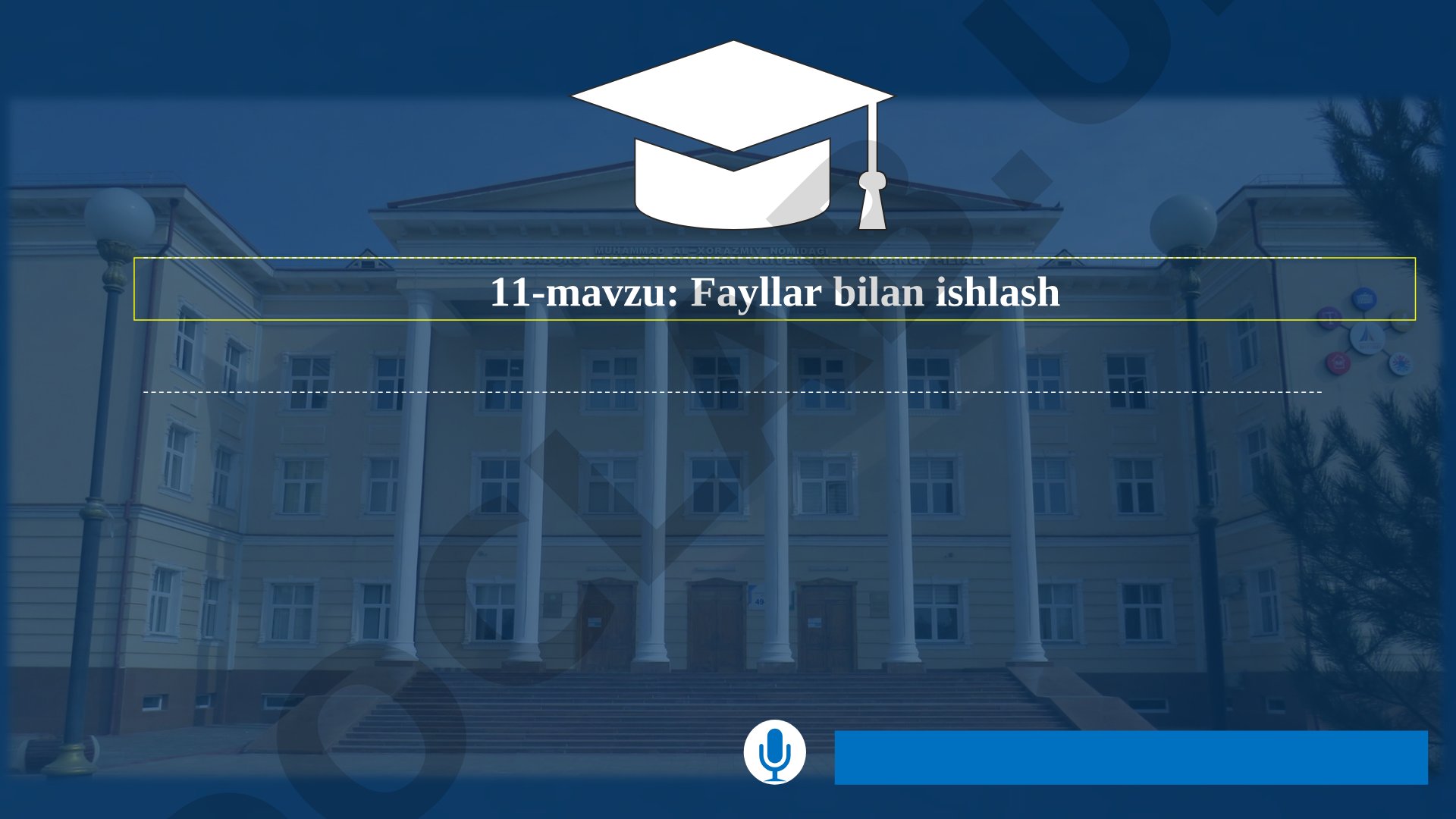 Fayllar bilan ishlash