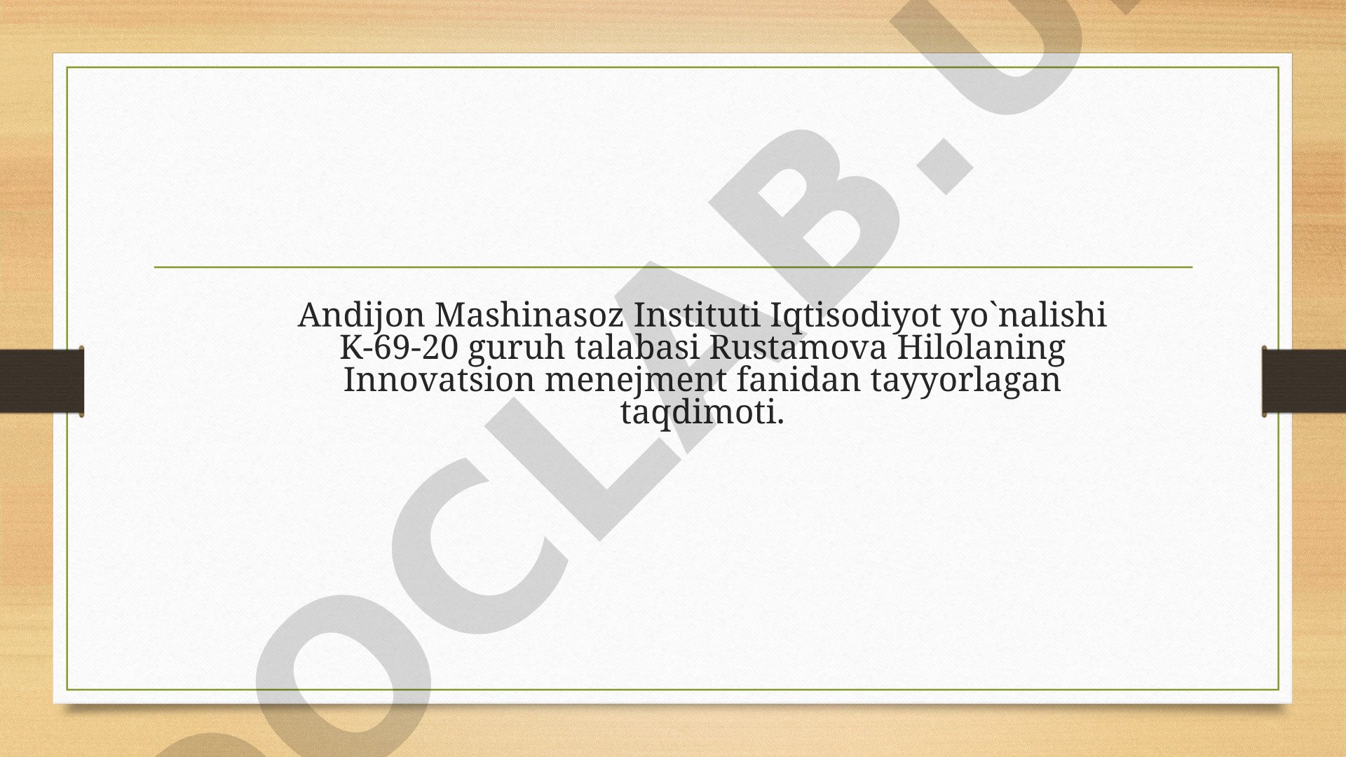 Yangiliklarning yashash davri konsepsiyasining mohiyati