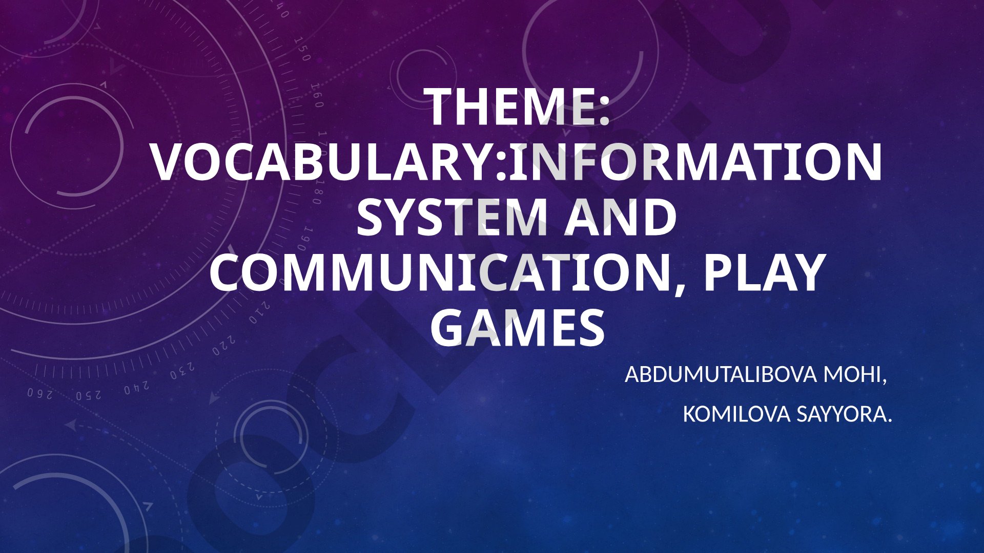 Information system and communication