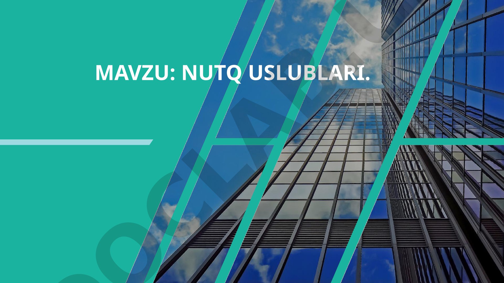 NUTQ USLUBLARI