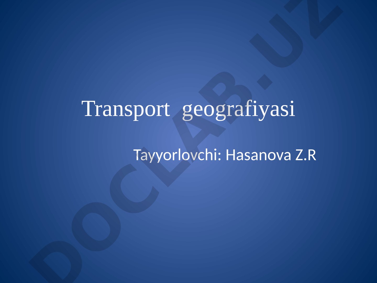 Transport geografiyasi