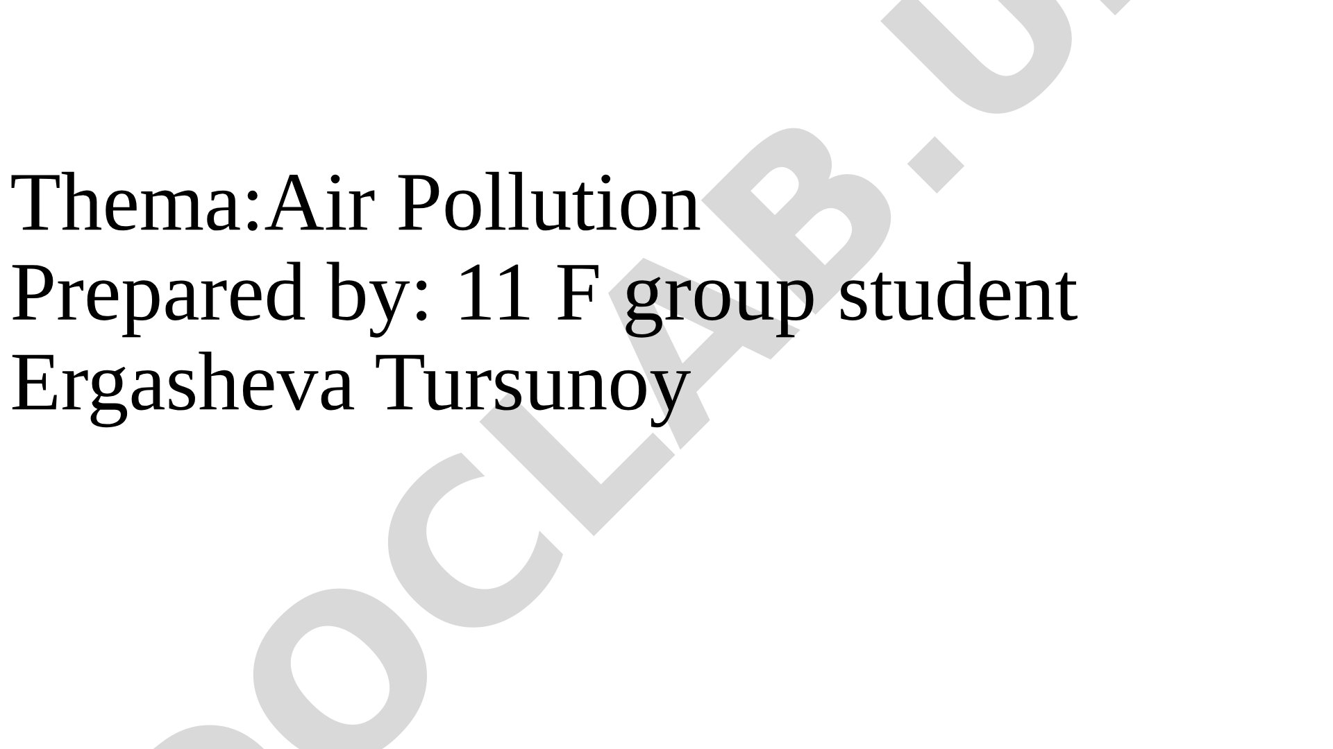 Causes, effects, and solutions for air pollution