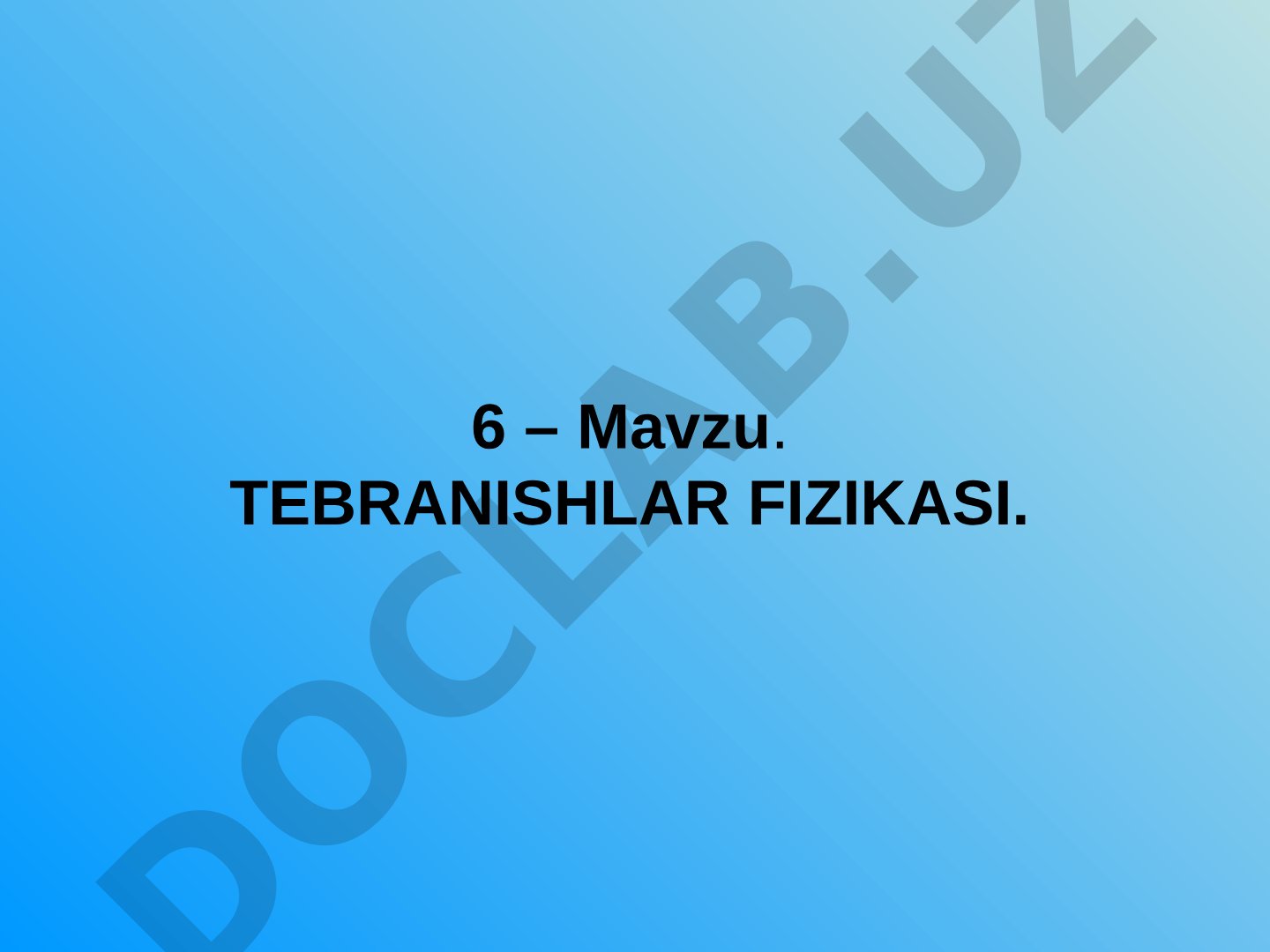Mexanik va garmonik tebranishlar, mayatniklar, rezonans haqida tushunchalar