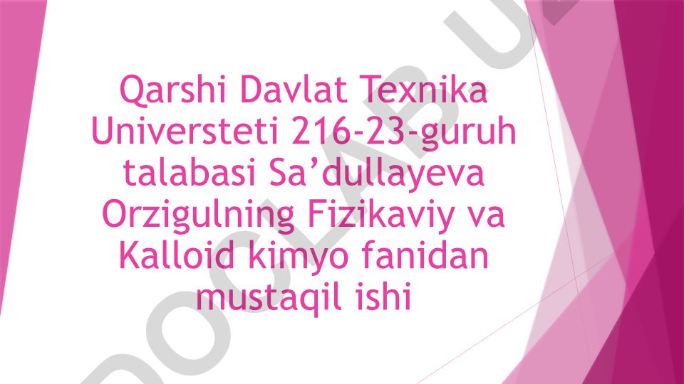 Koagulyatsiya va uning ahamiyati