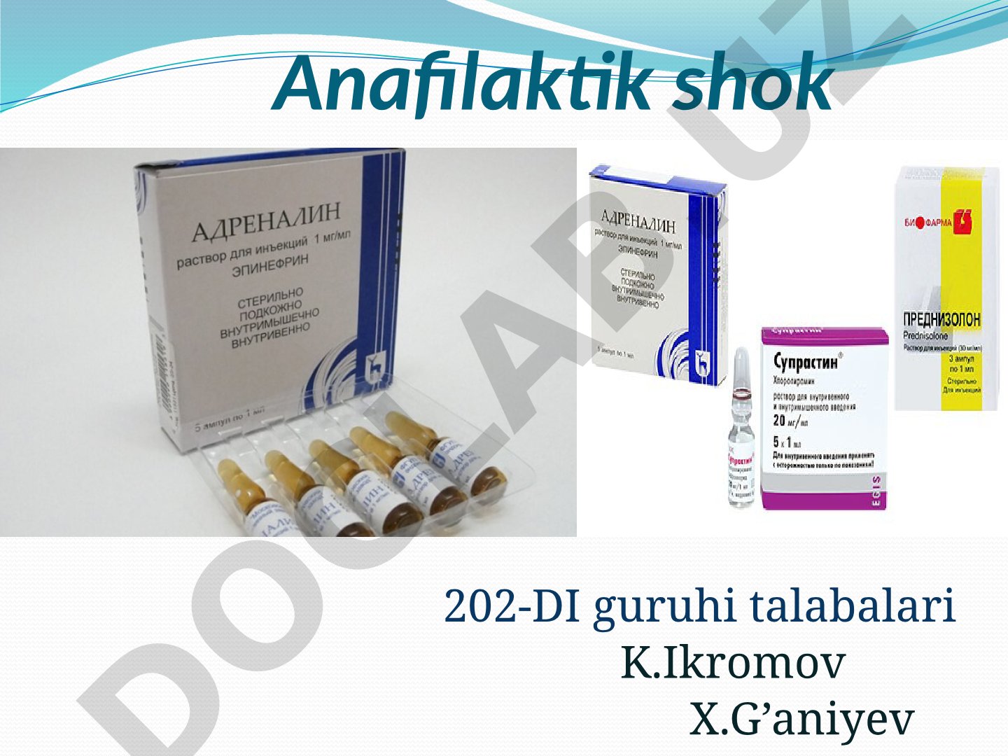 Anafilaktik shok, sabablari, belgilari va birinchi yordam