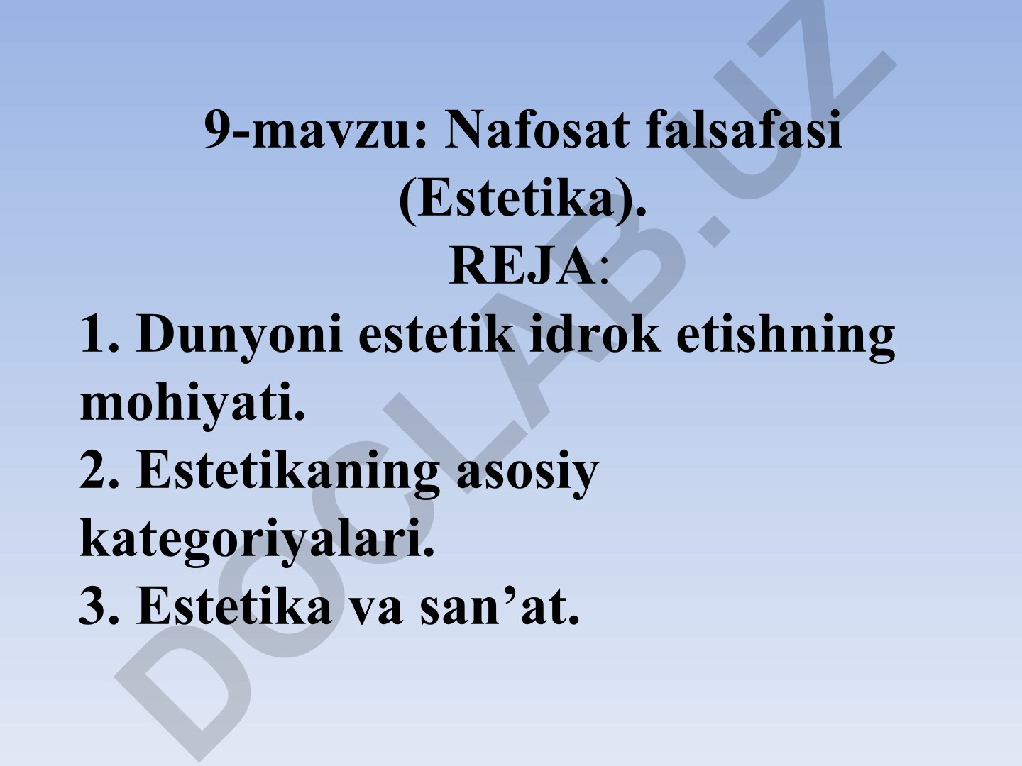 Nafosat falsafasi (Estetika)