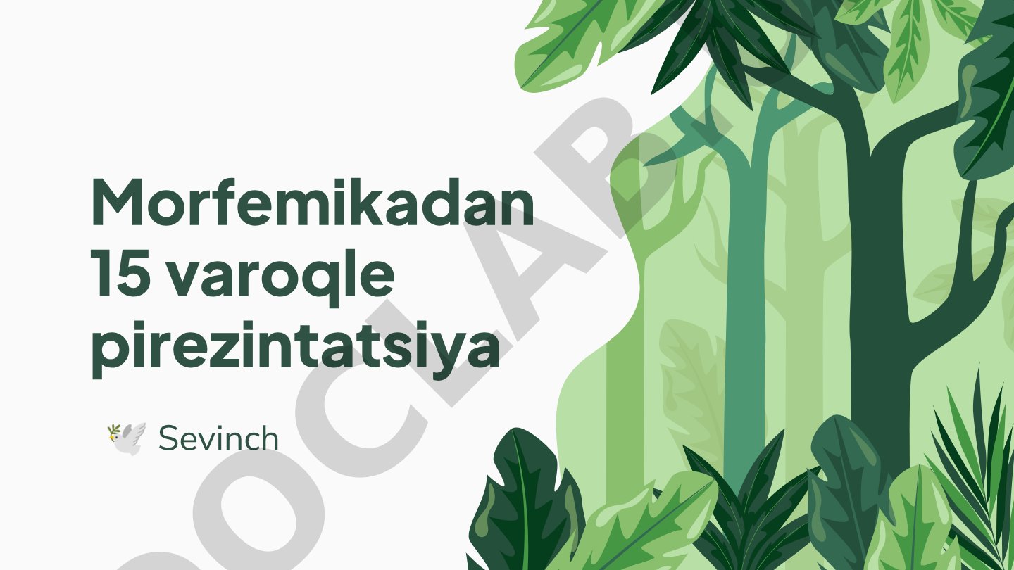 Morfemikadan 15 varoqle prezentatsiya